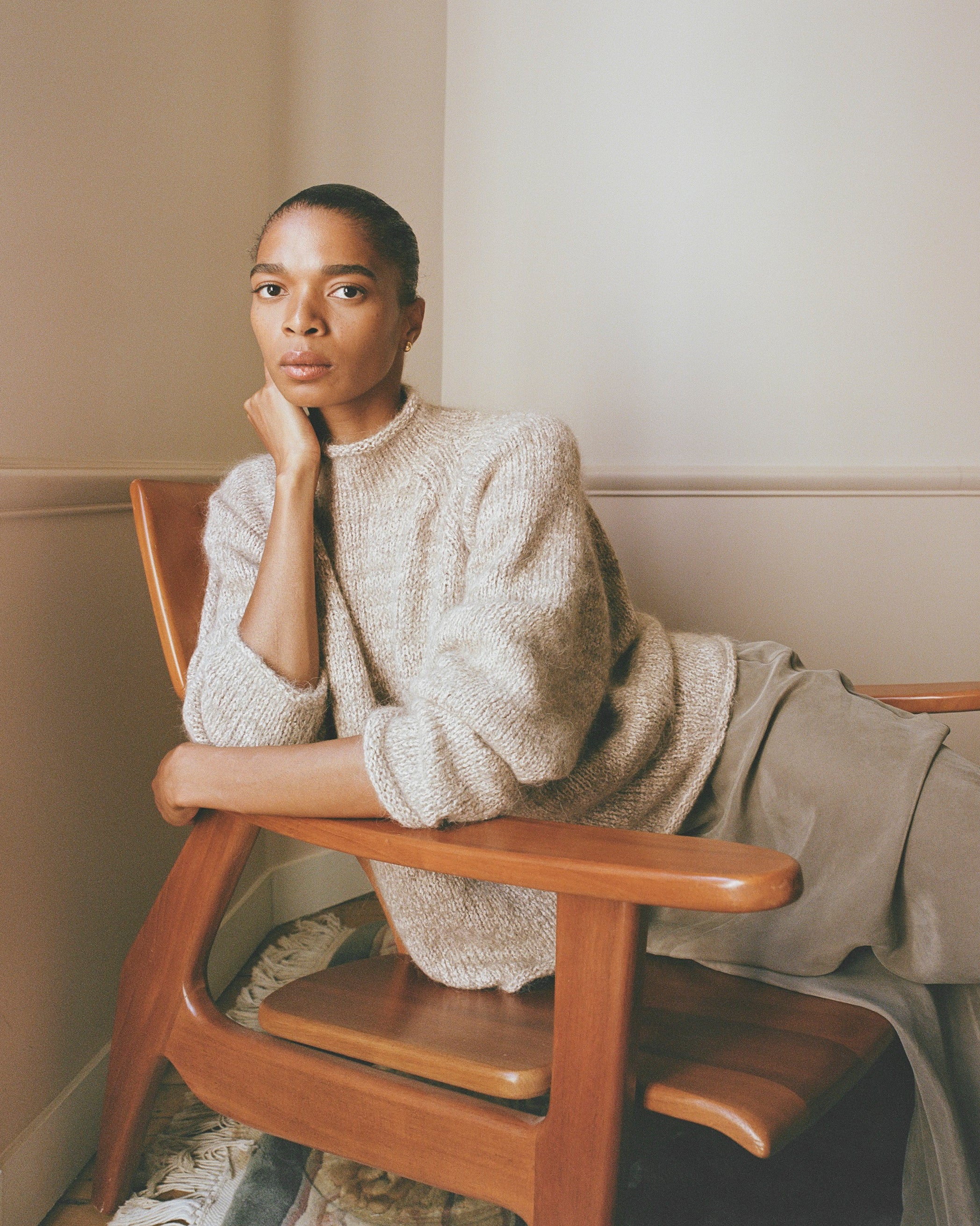 Lana Sweater, Suri Bouclé, Marled Ash