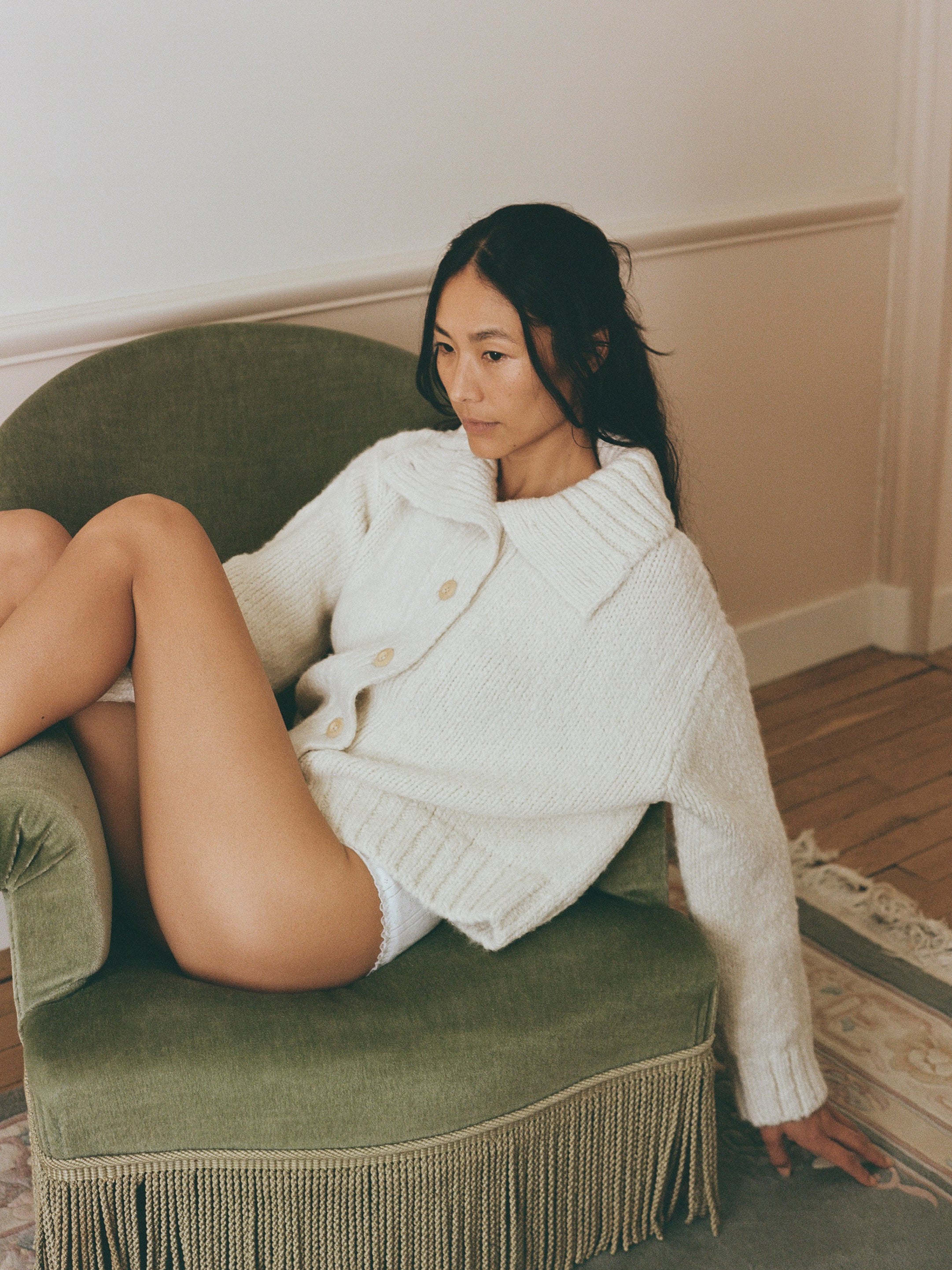 Cabin Cardi, Huacaya Alpaca, Natural