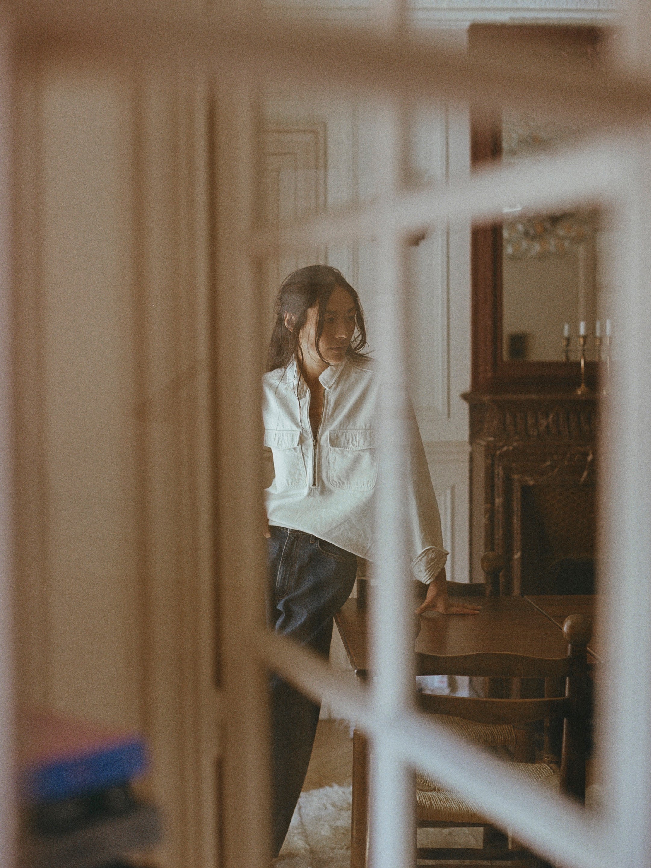 Zip Popover, Broken Twill, Putty