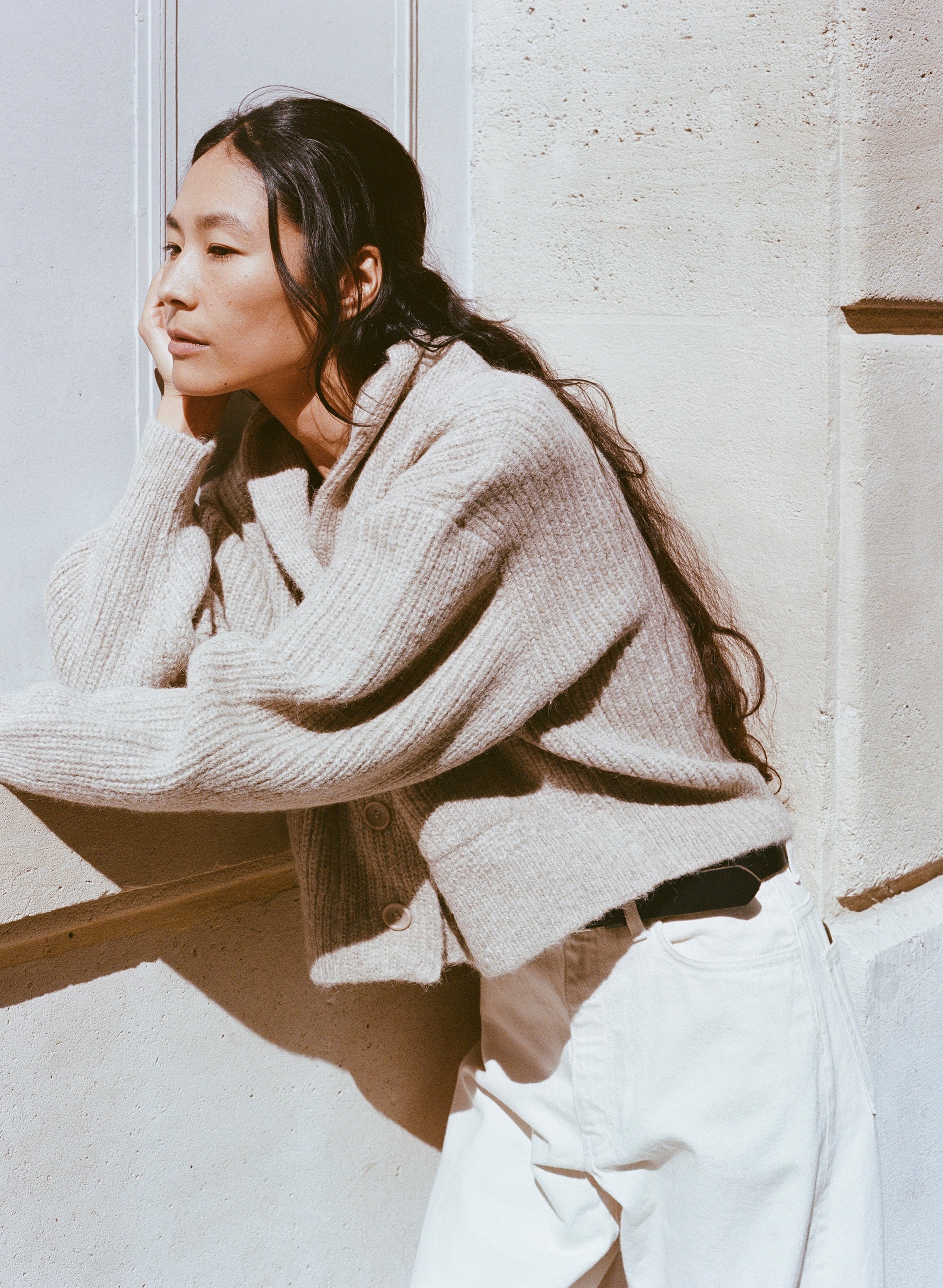 Sloan Cardigan, Alpaca Blend, Brush