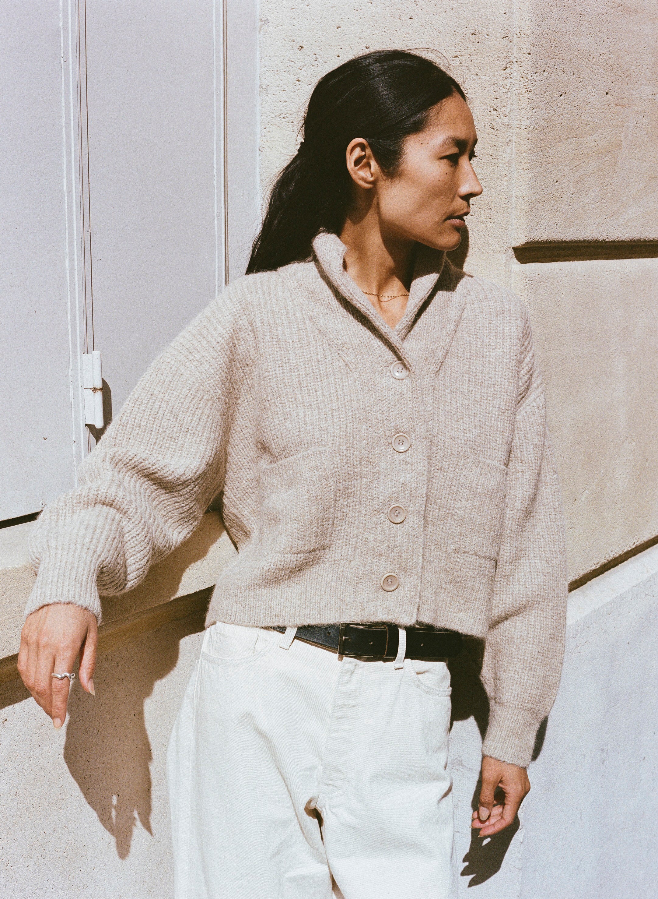 Sloan Cardigan, Alpaca Blend, Brush