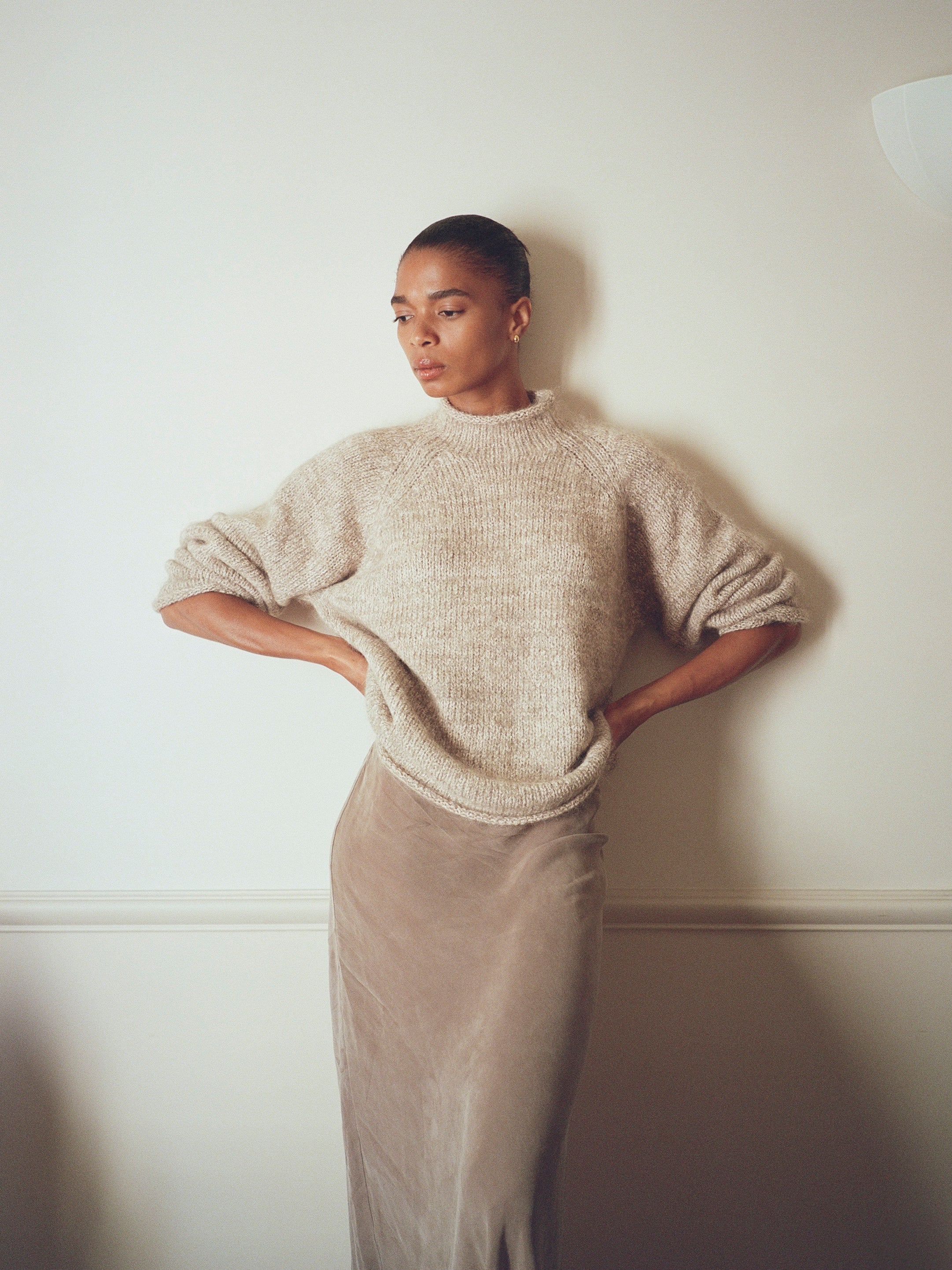 Lana Sweater, Suri Bouclé, Marled Ash