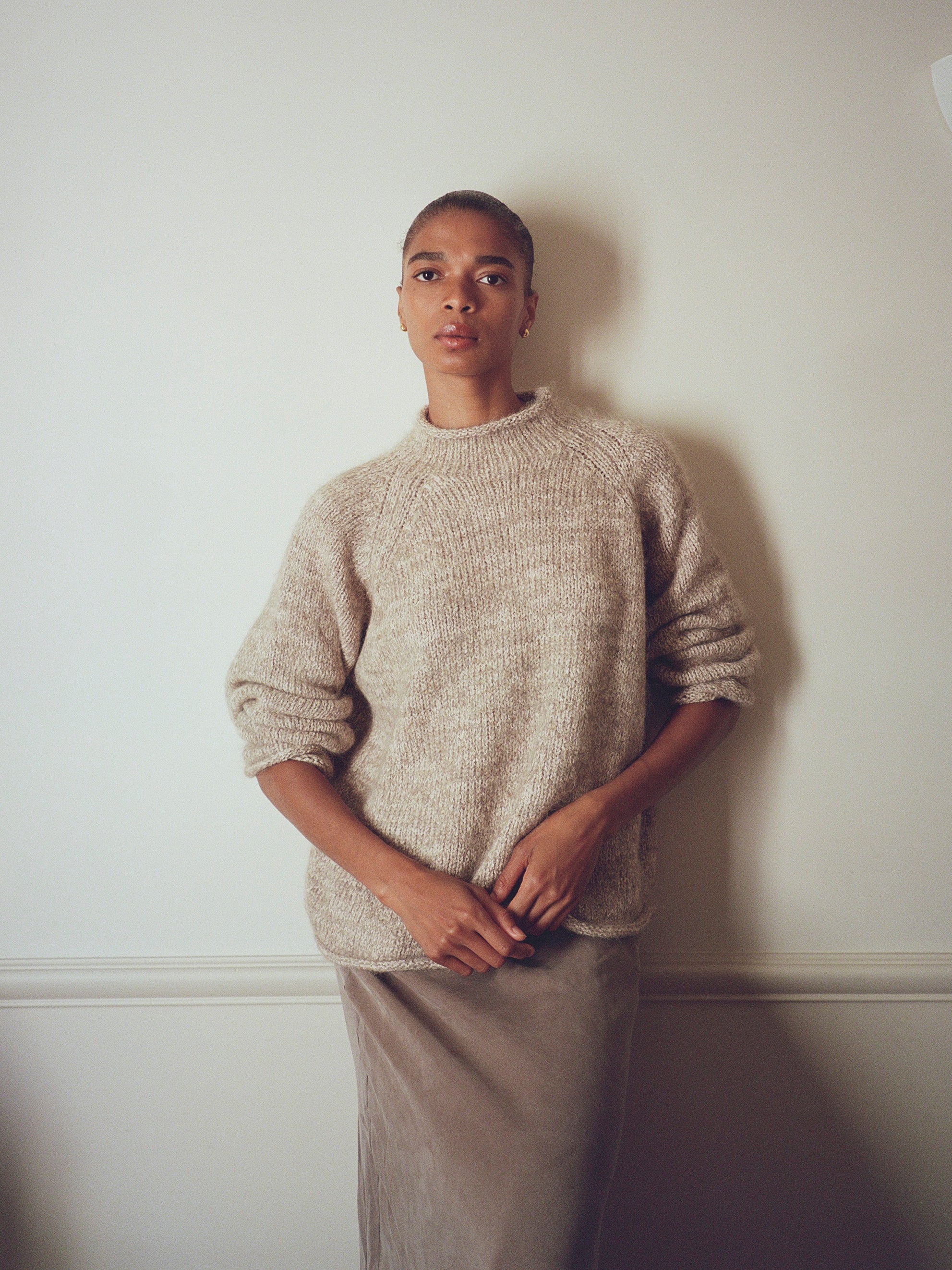 Lana Sweater, Suri Bouclé, Marled Ash