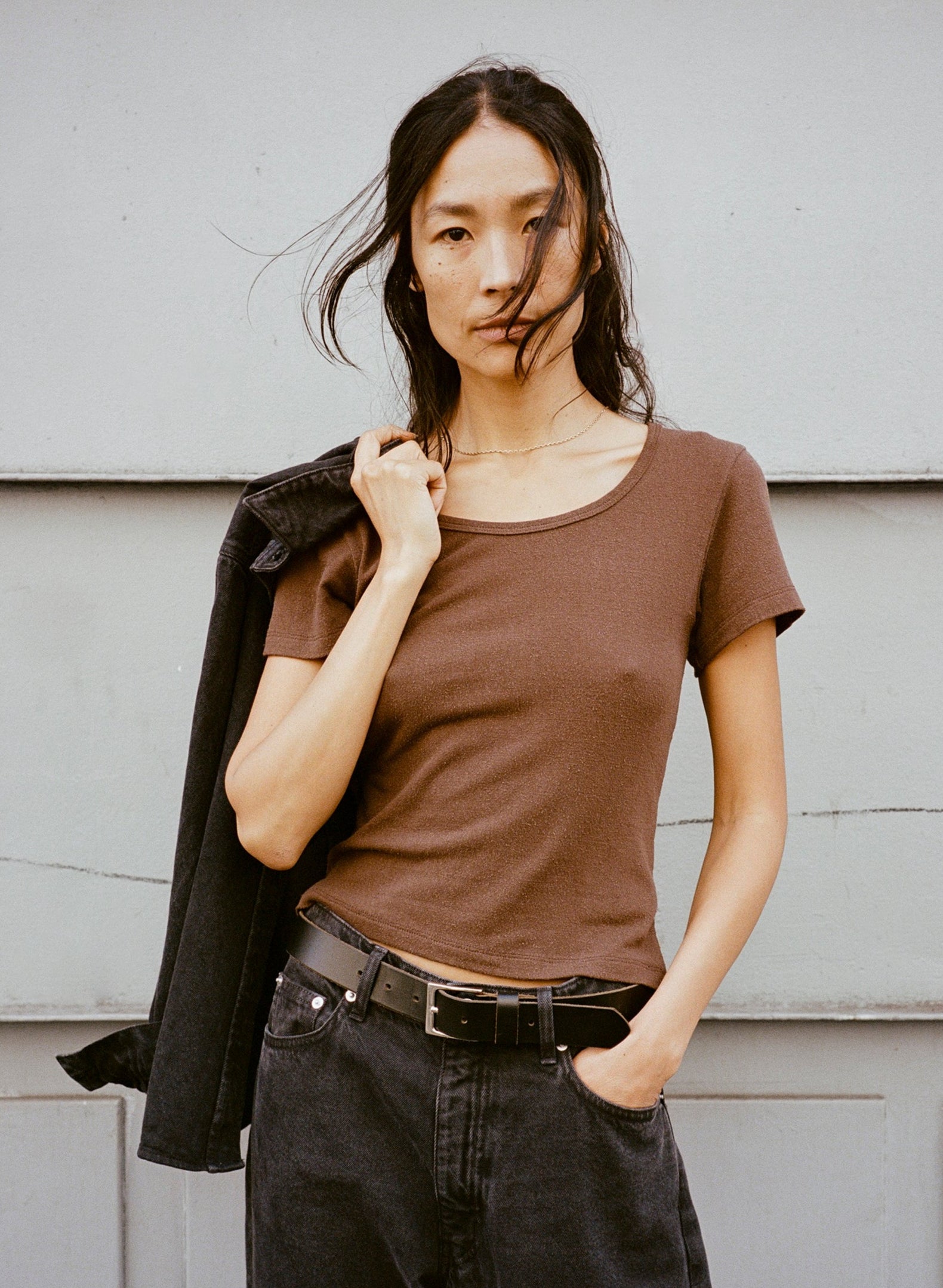 Baby Tee, Regen Silk Noil Jersey, Manzanita