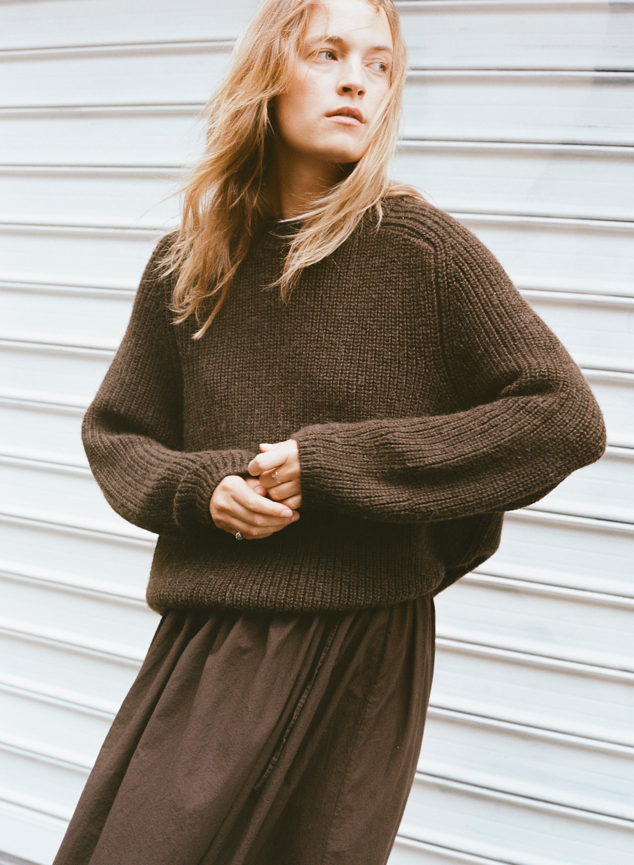 Elia Crew, Baby Alpaca, Walnut