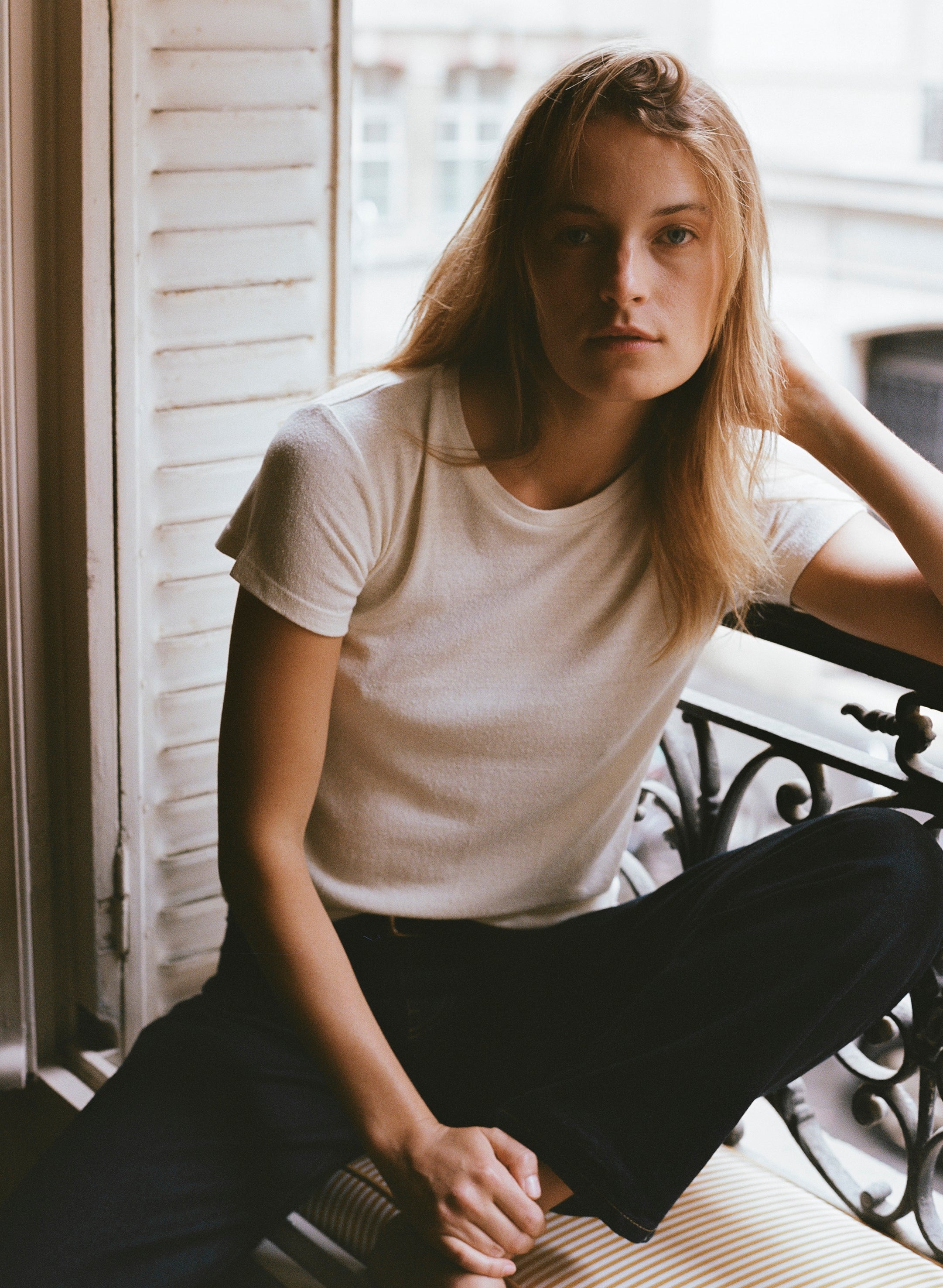 Classic Tee, Regen Silk Noil Jersey, Natural