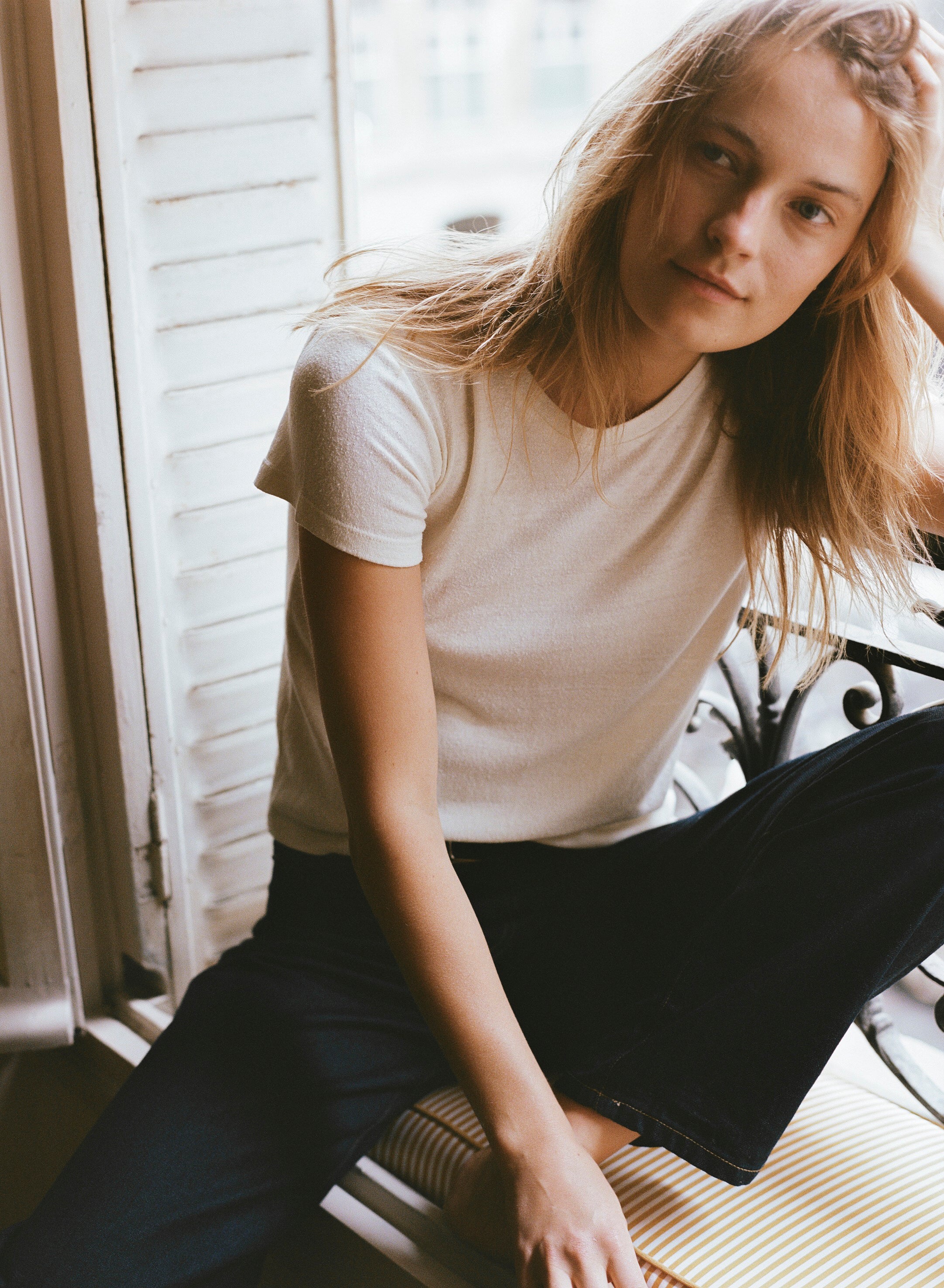 Classic Tee, Regen Silk Noil Jersey, Natural