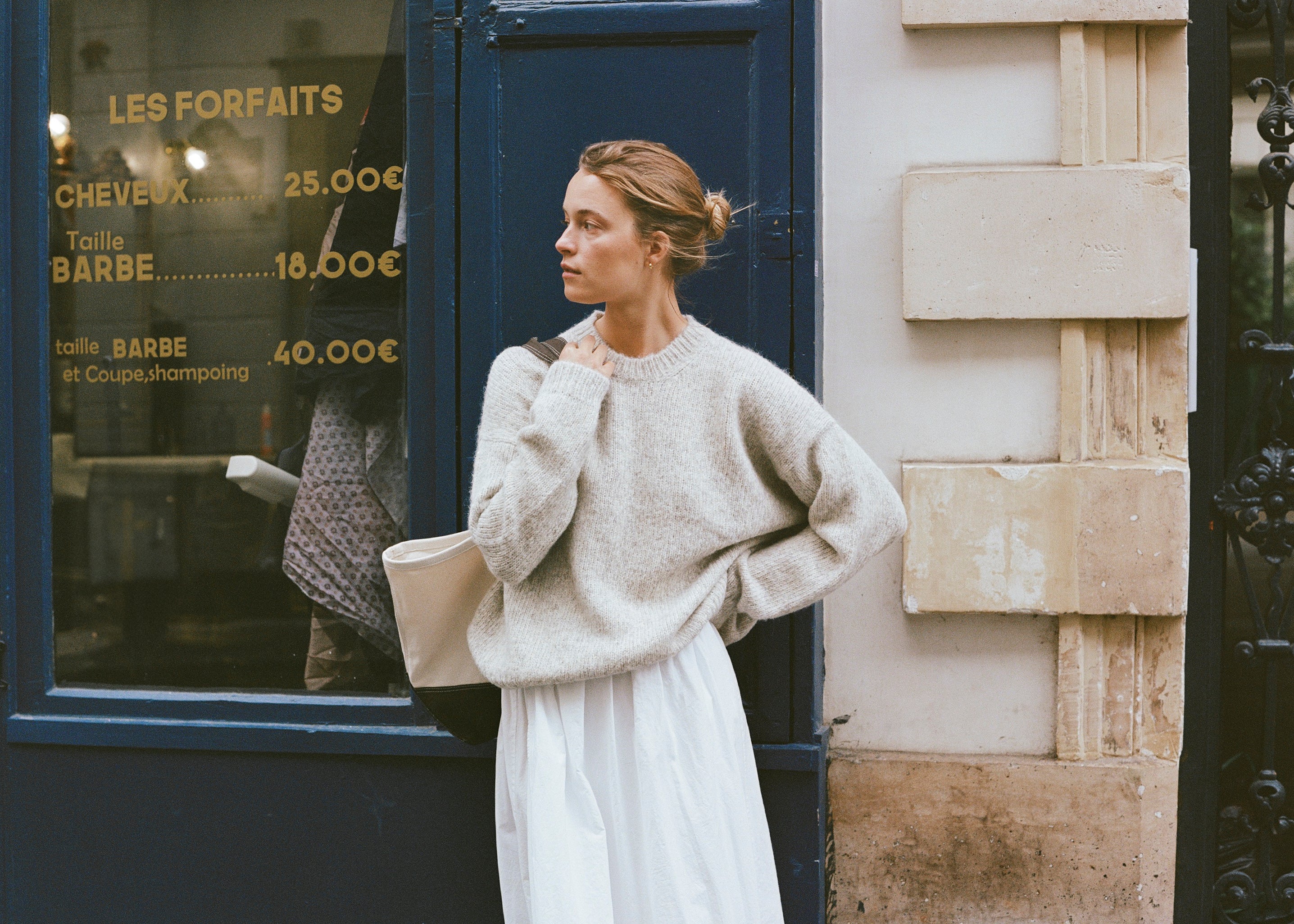 Chleo Crew, Alpaca Cotton, Fog