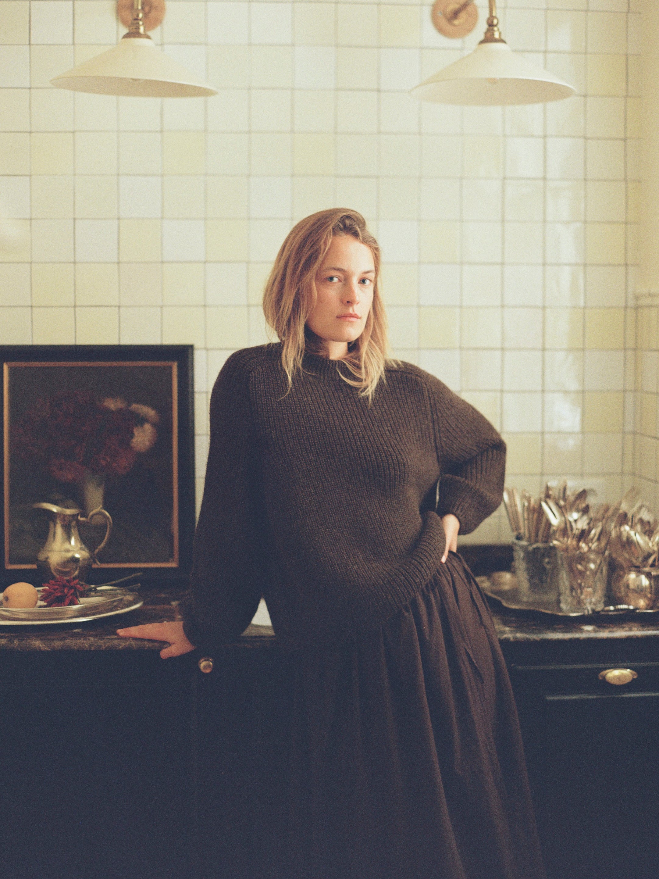 Elia Crew, Baby Alpaca, Walnut