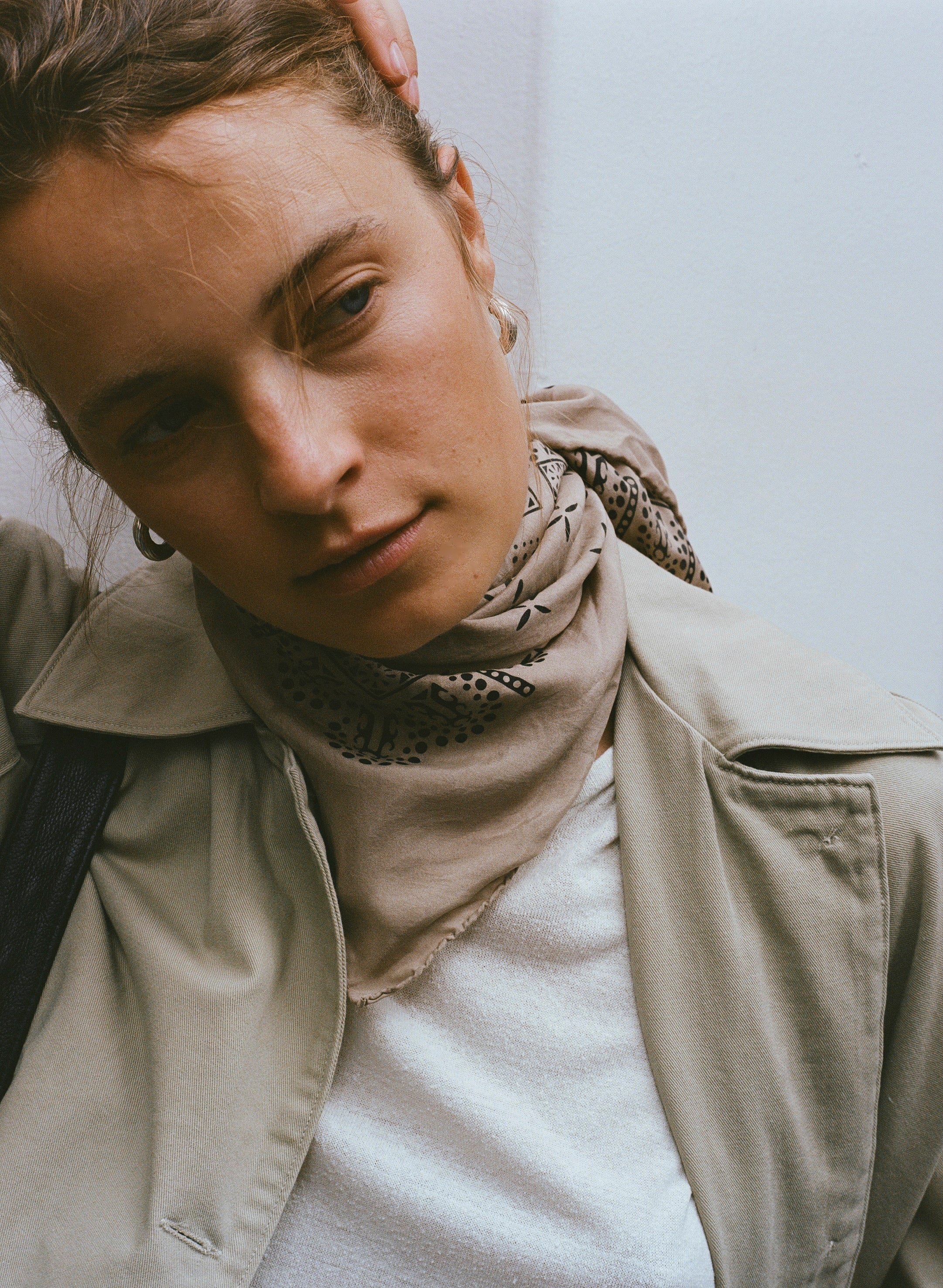 1930s Bandana, Regen Silk, Khaki