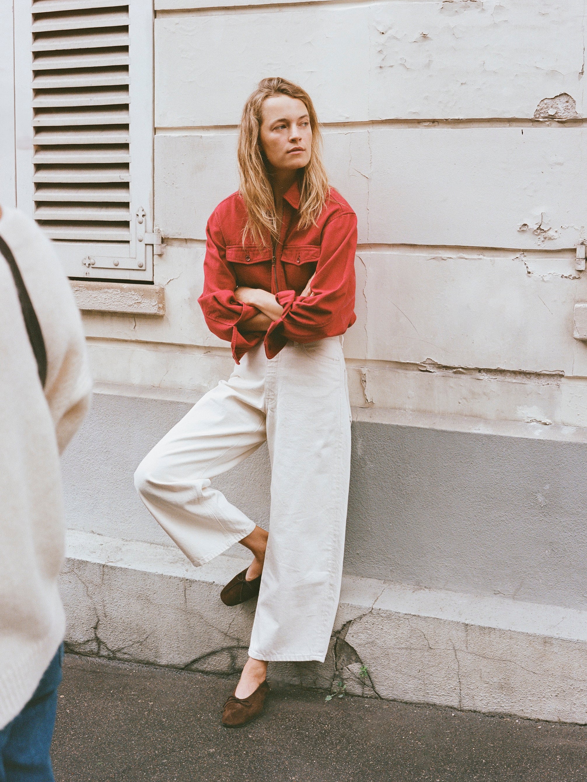 Zip Popover, Broken Twill, Tomato