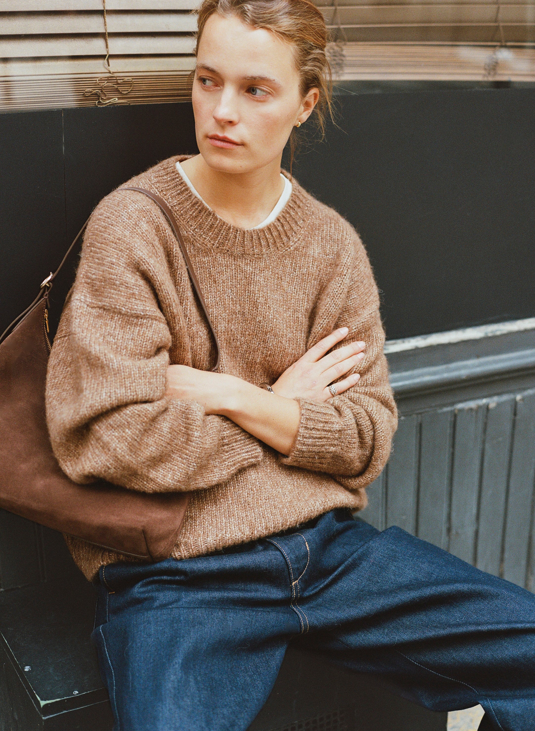 Chleo Crew, Alpaca Cotton, Maple