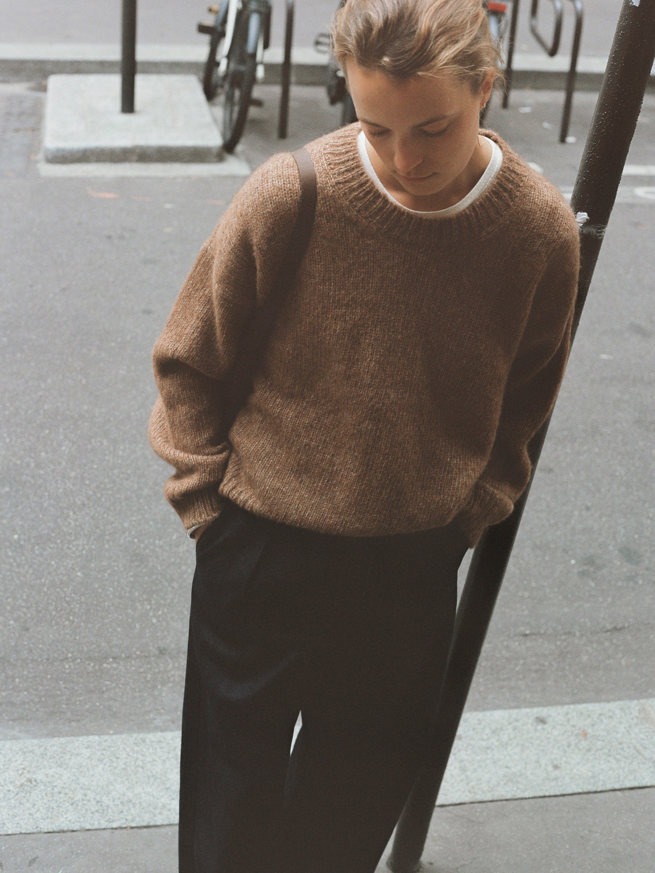 Chleo Crew, Alpaca Cotton, Maple