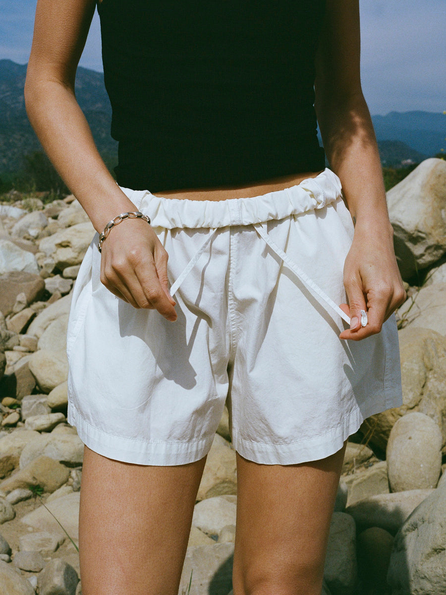 All Day Short, Organic Cotton Poplin, Natural