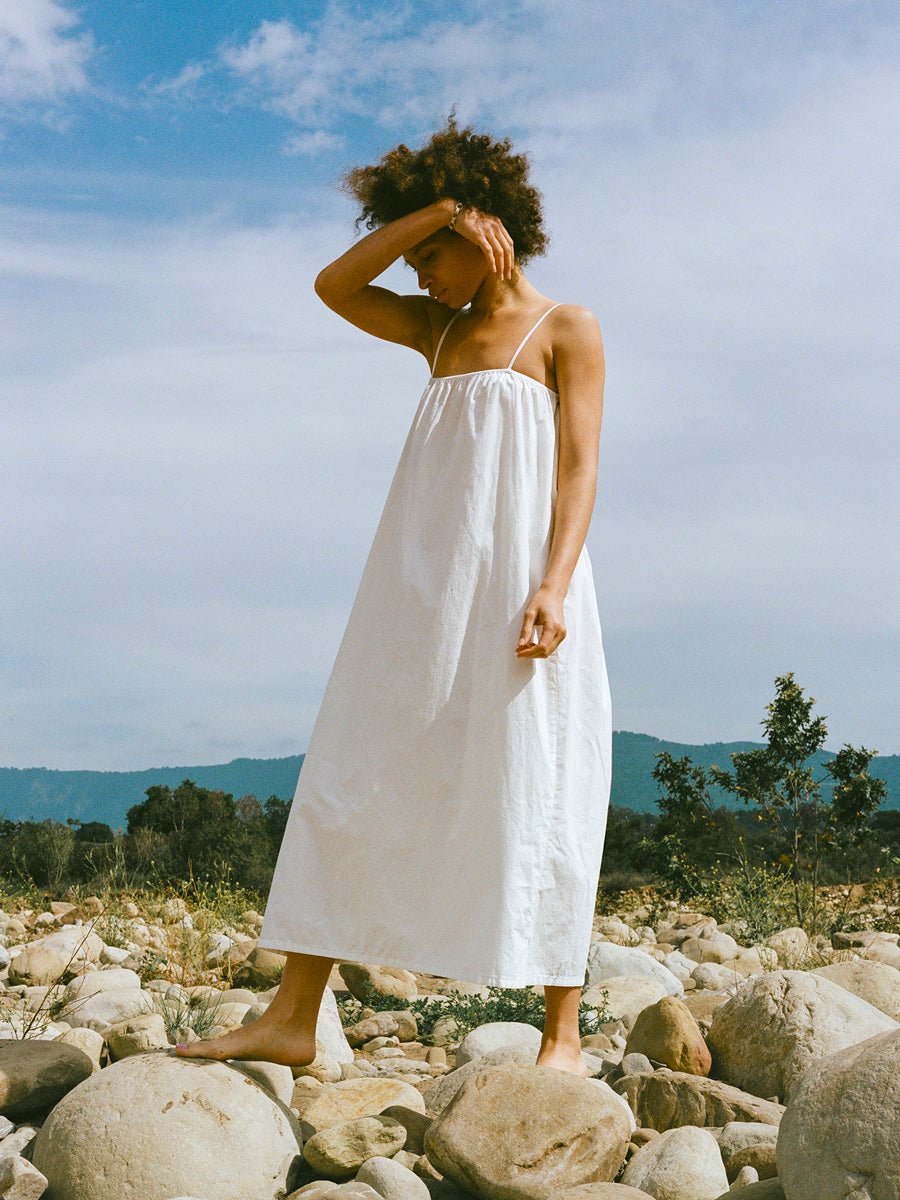 Marta Dress, Organic Batiste, Natural
