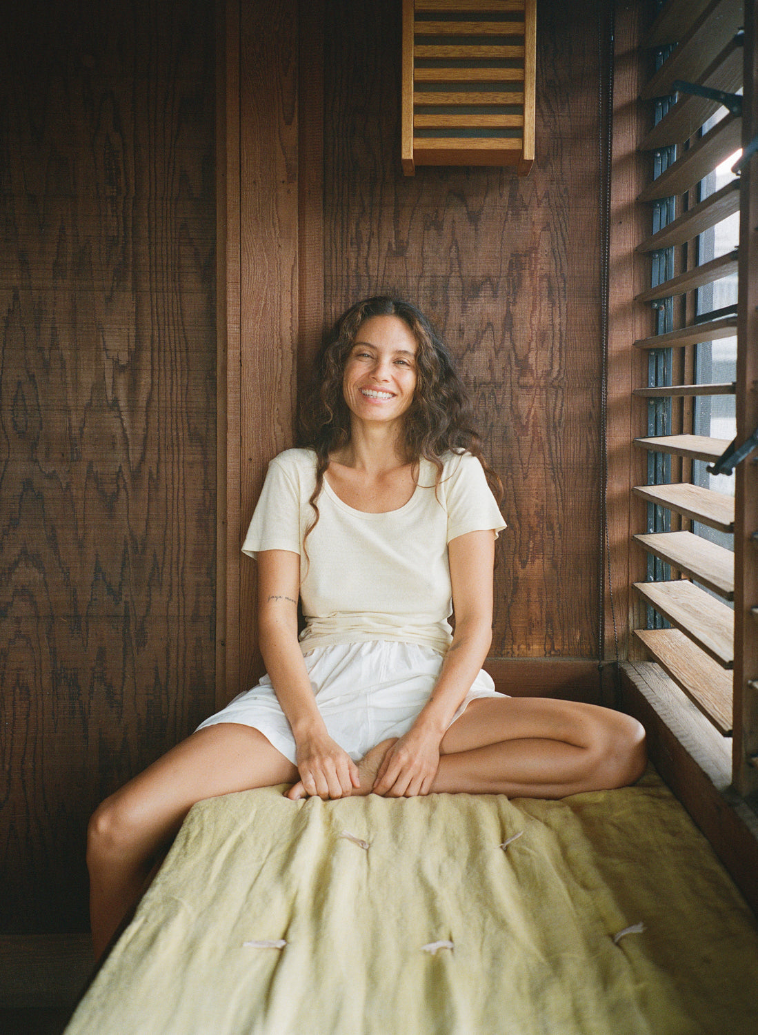 Baby Tee, Regen Silk Noil Jersey, Butter