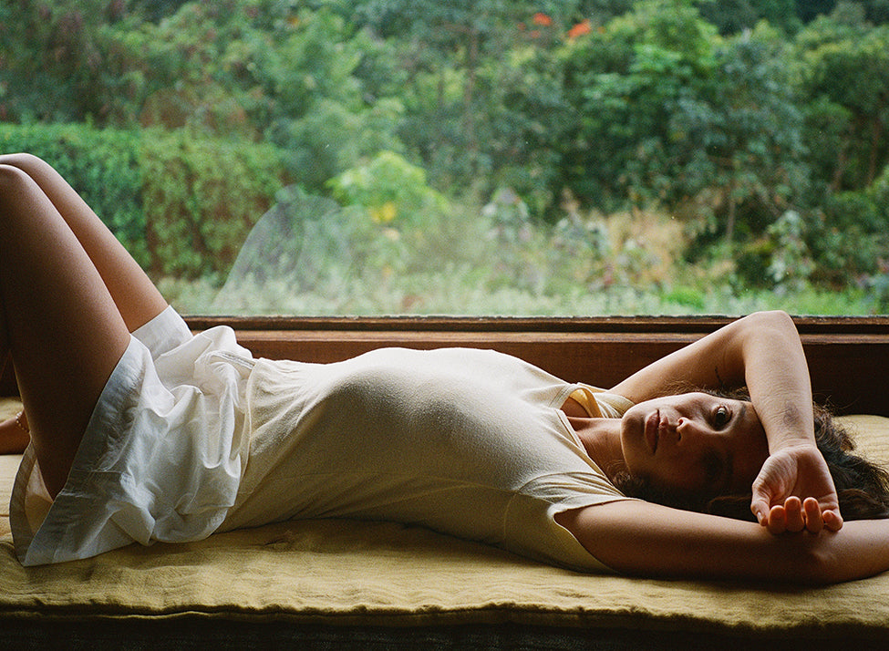 Baby Tee, Regen Silk Noil Jersey, Butter