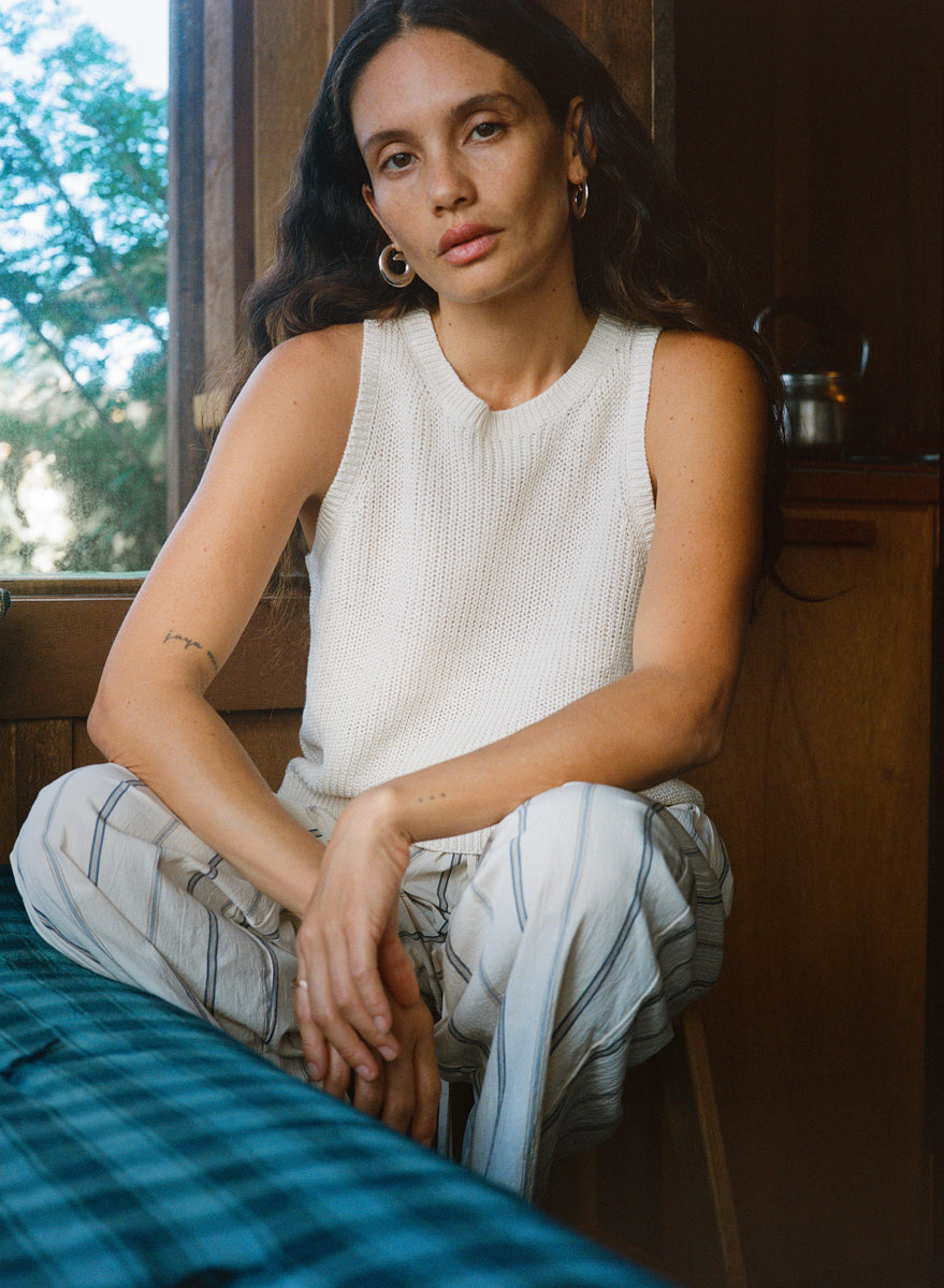 Mona Tank, Organic Cotton, Ecru