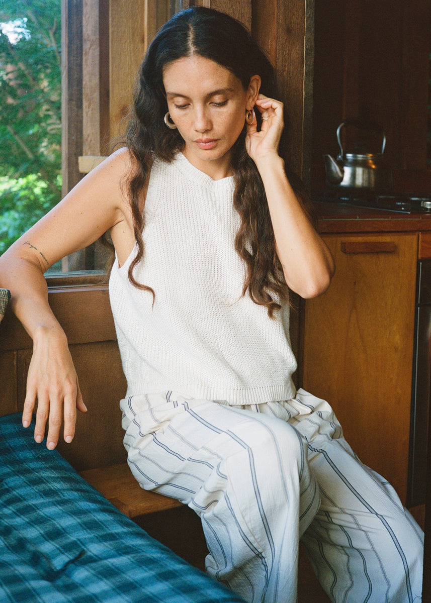 Mona Tank, Organic Cotton, Ecru