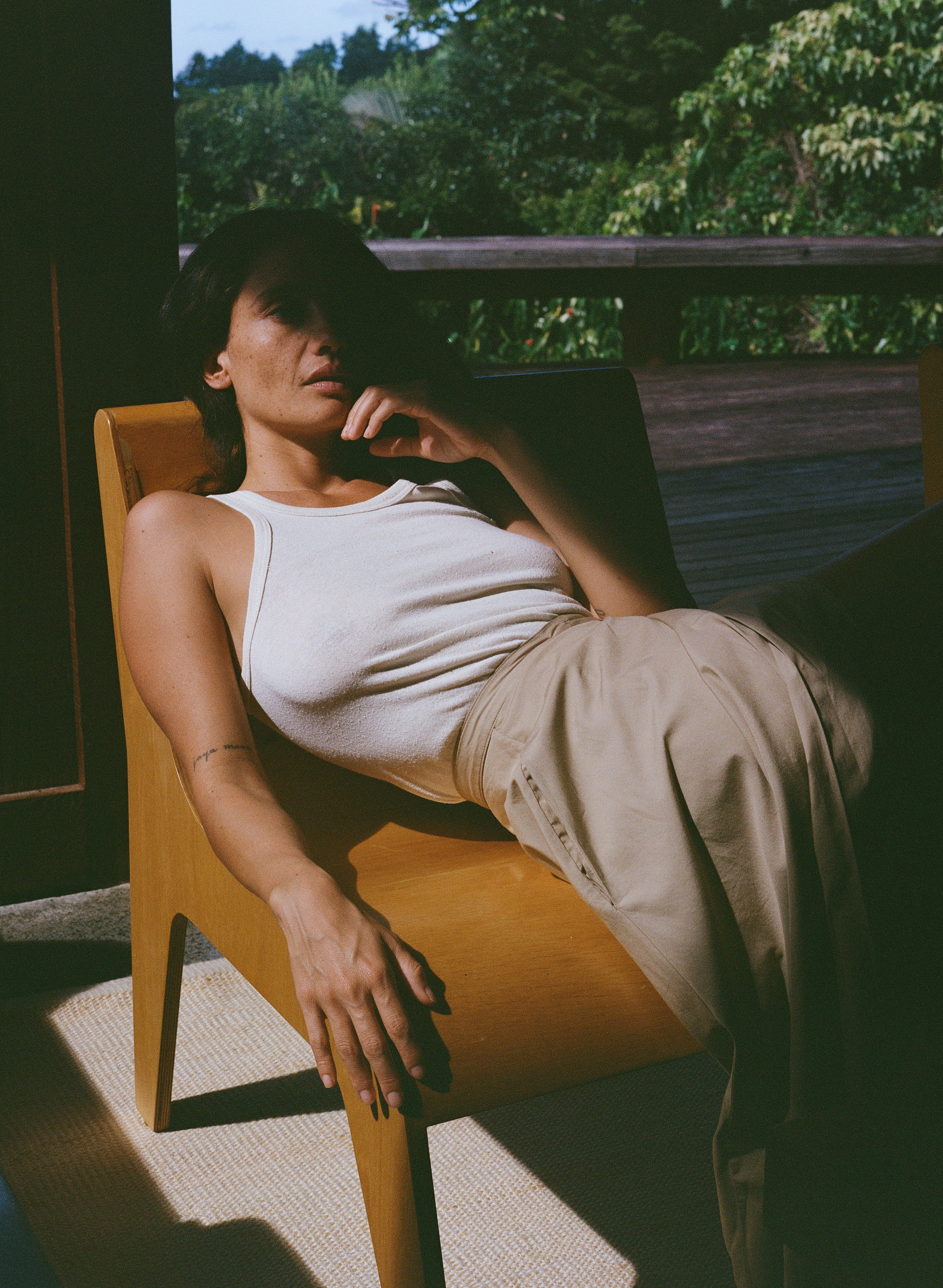 Boy Tank, Regen Silk Noil Jersey, Natural