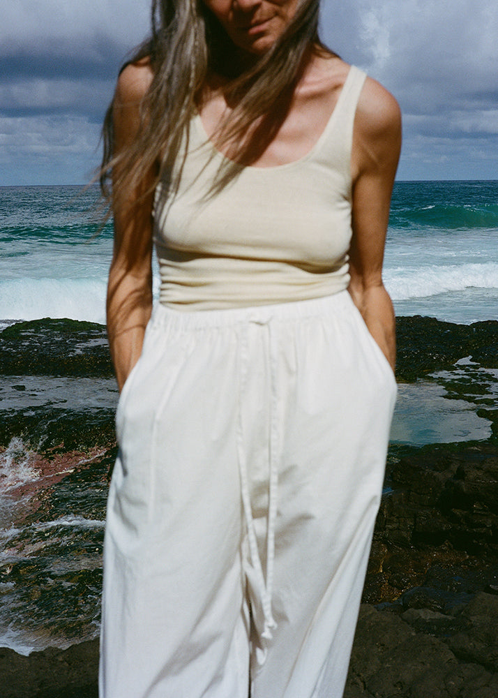 All Day Pant, Organic Cotton Poplin, Natural