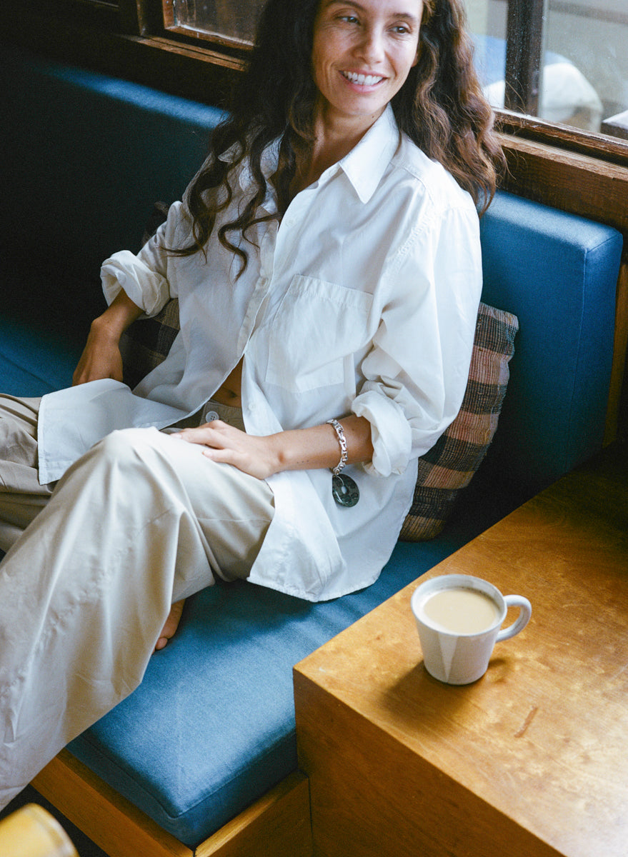 Marcie Shirt, Organic Poplin, Natural