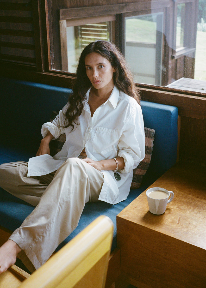 Marcie Shirt, Organic Poplin, Natural