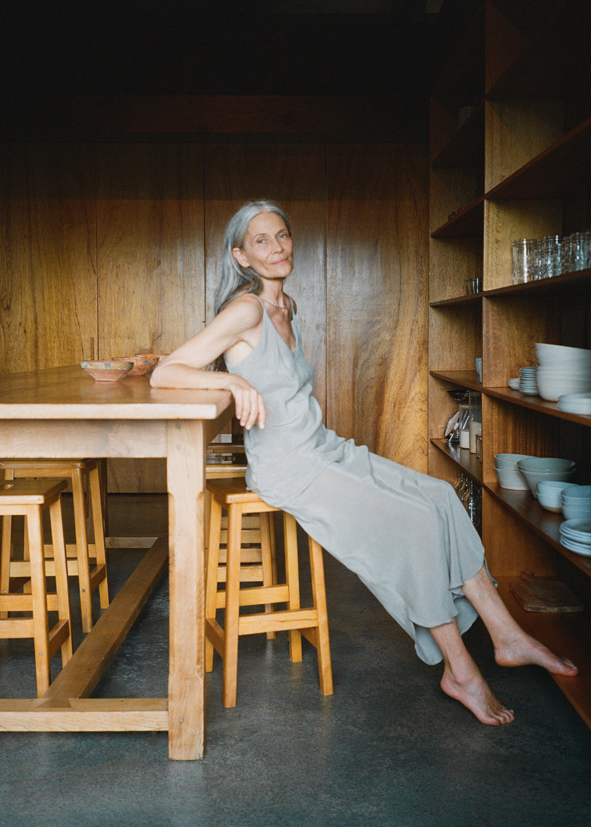 Anaise Slip Dress, Japanese Cupro, Meadow