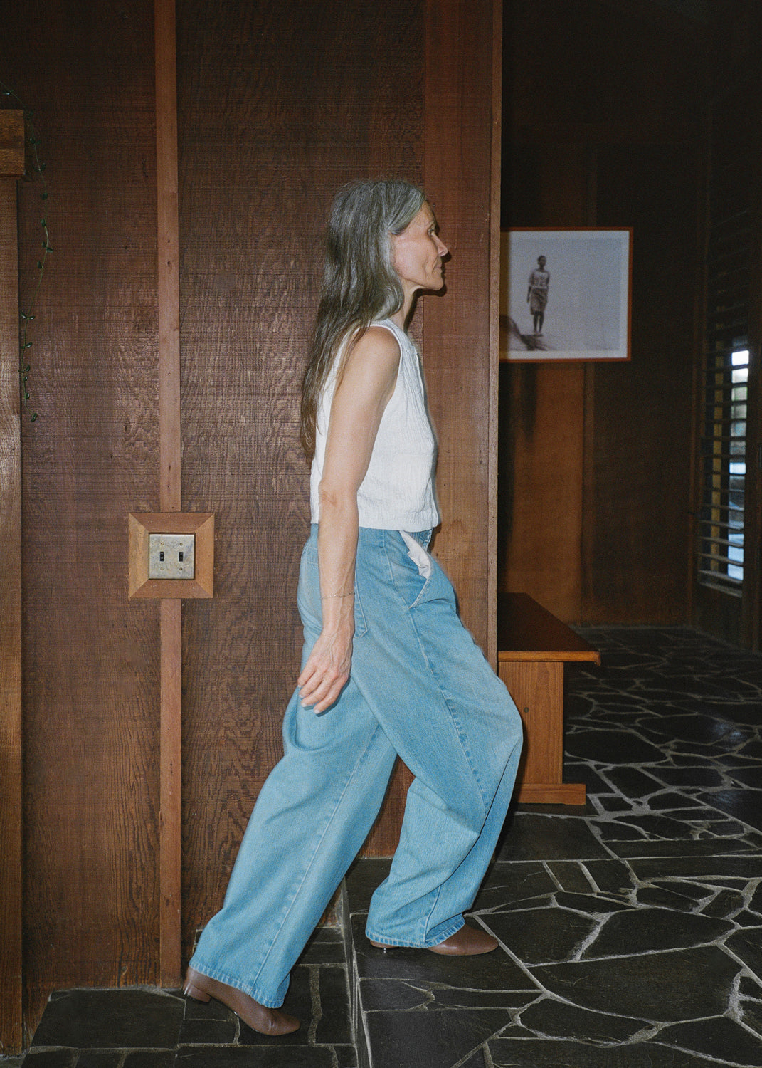 Nina Vest, Organic Cotton Viscose, Ecru