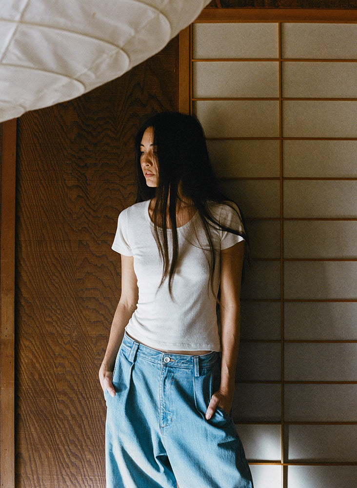 Baby Tee, Regen Silk Noil Jersey, Natural