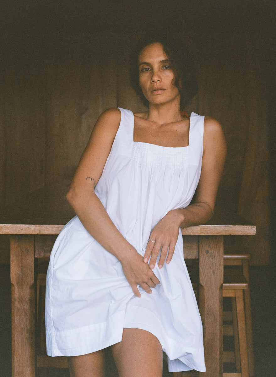 Milo Dress, Organic Batiste, Natural