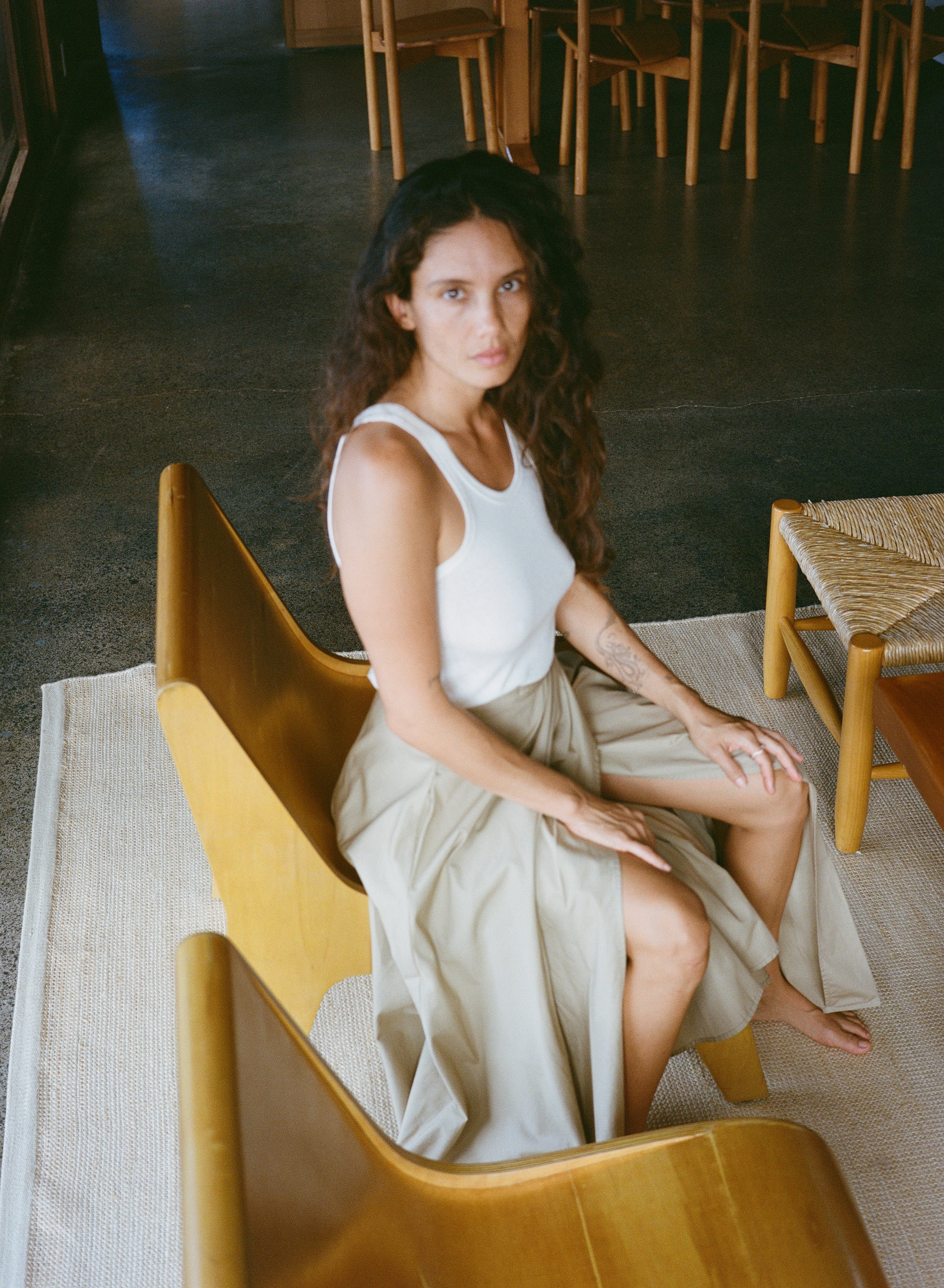 Boy Tank, Regen Silk Noil Jersey, Natural