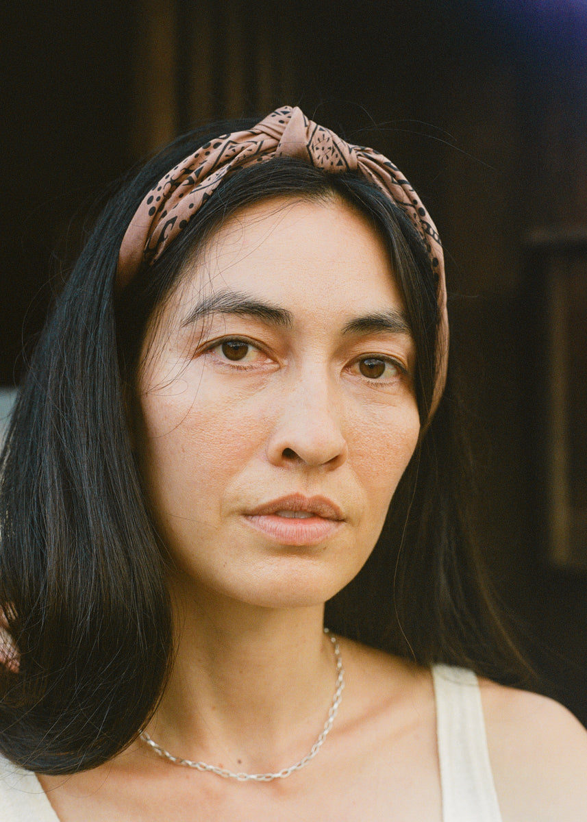 1930s Bandana, Regen Silk, Rosehip