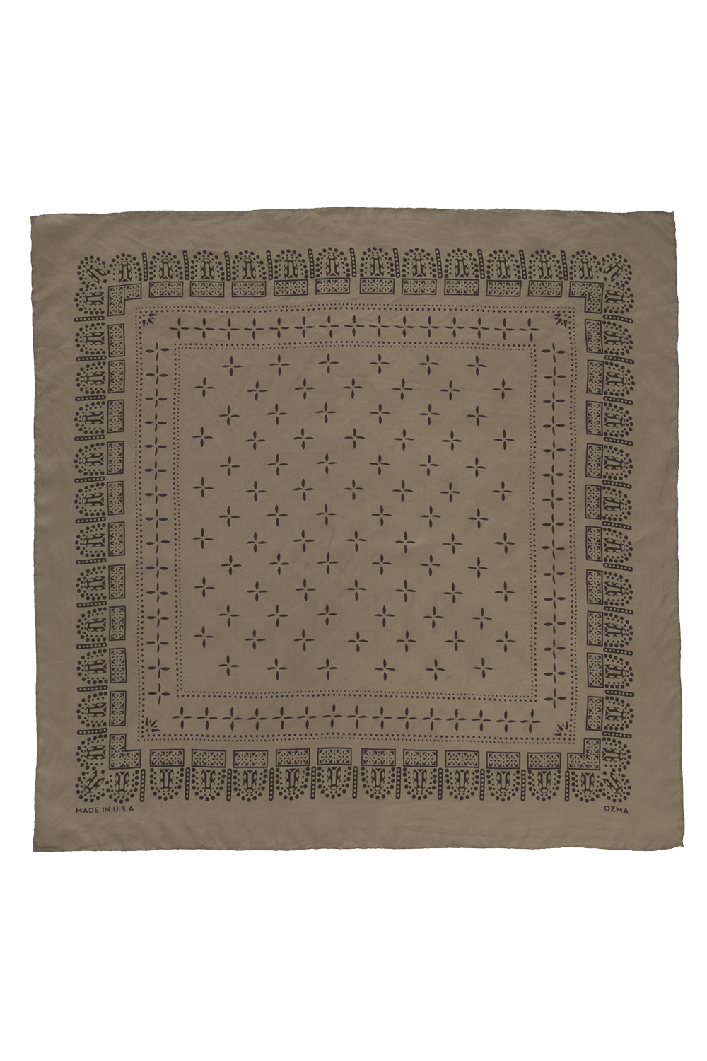 1930s Bandana, Regen Silk, Khaki