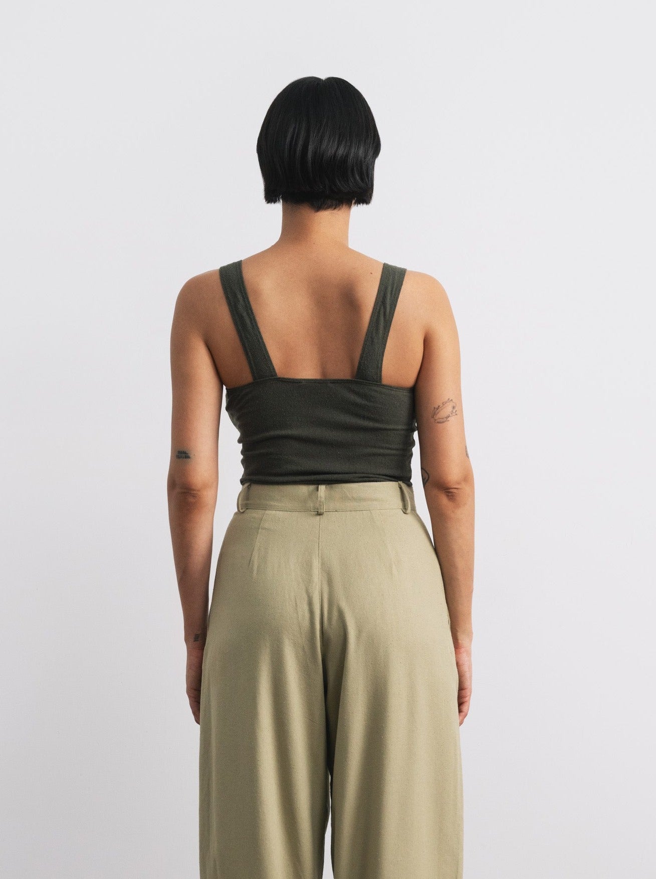 Christy Bodysuit, Regen Silk Noil Jersey, Eucalyptus