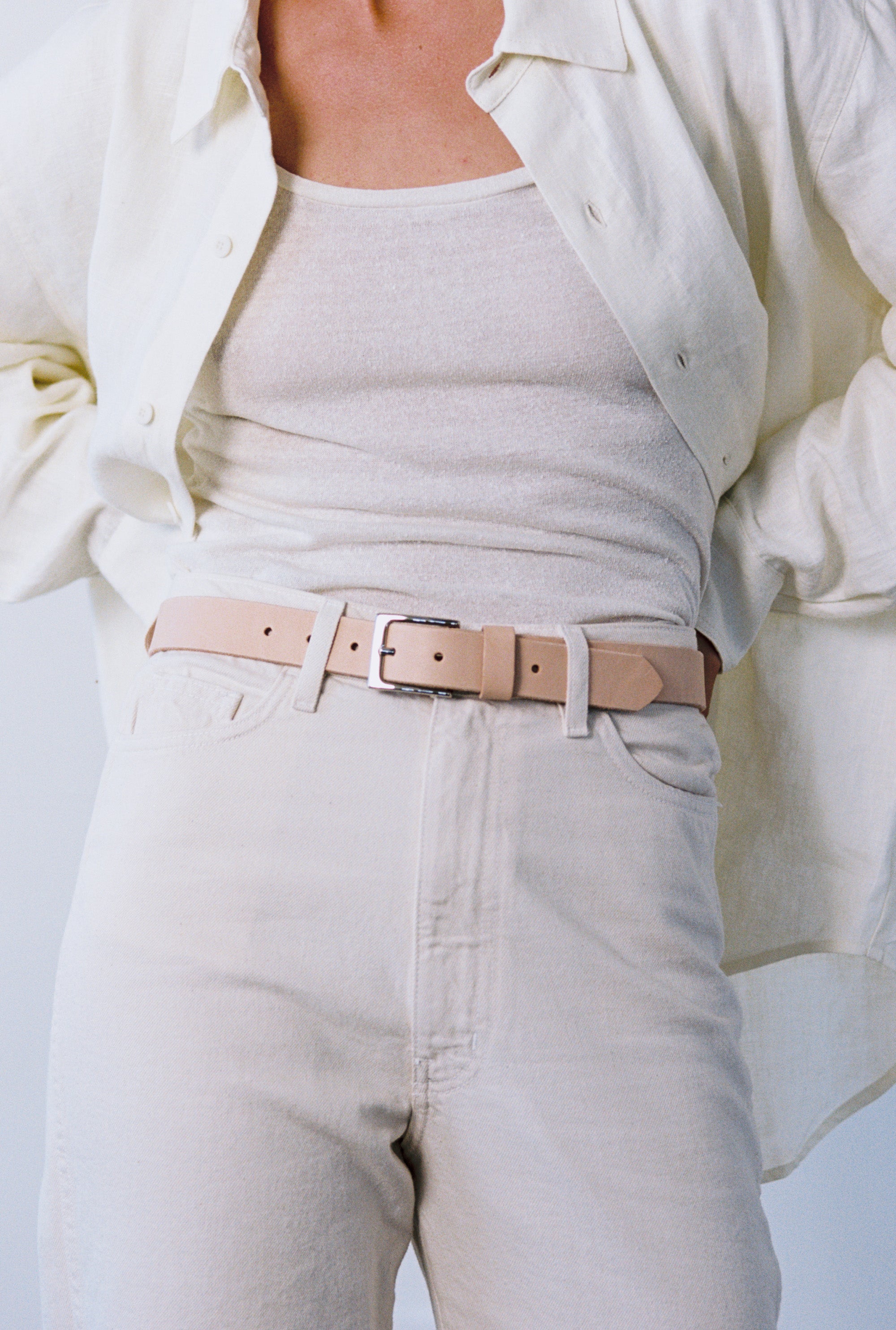 Wide Belt, Leather, Veg Tan