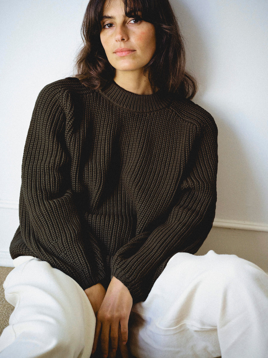 Elia Crew, Organic Cotton, Chocolate