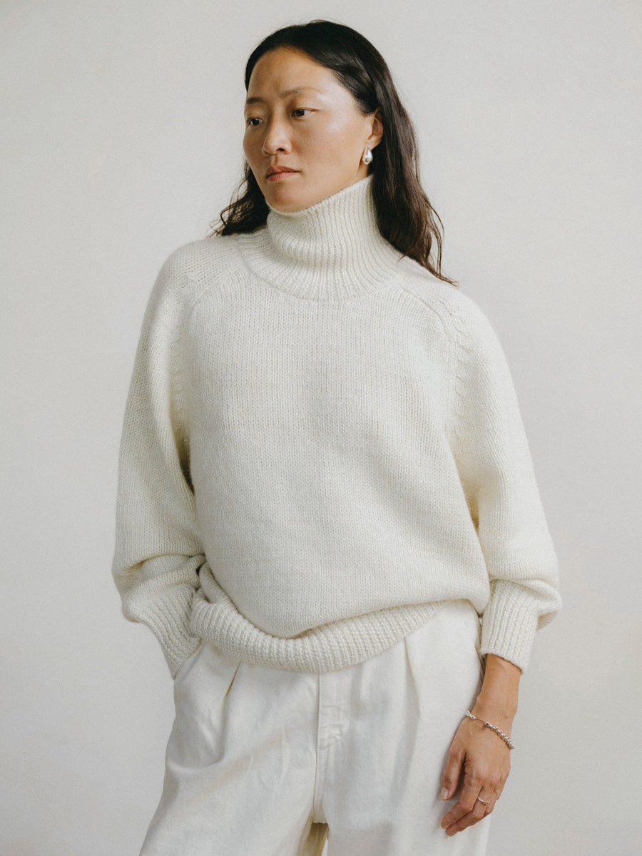 Rue Turtleneck, Alpaca Wool, Cream