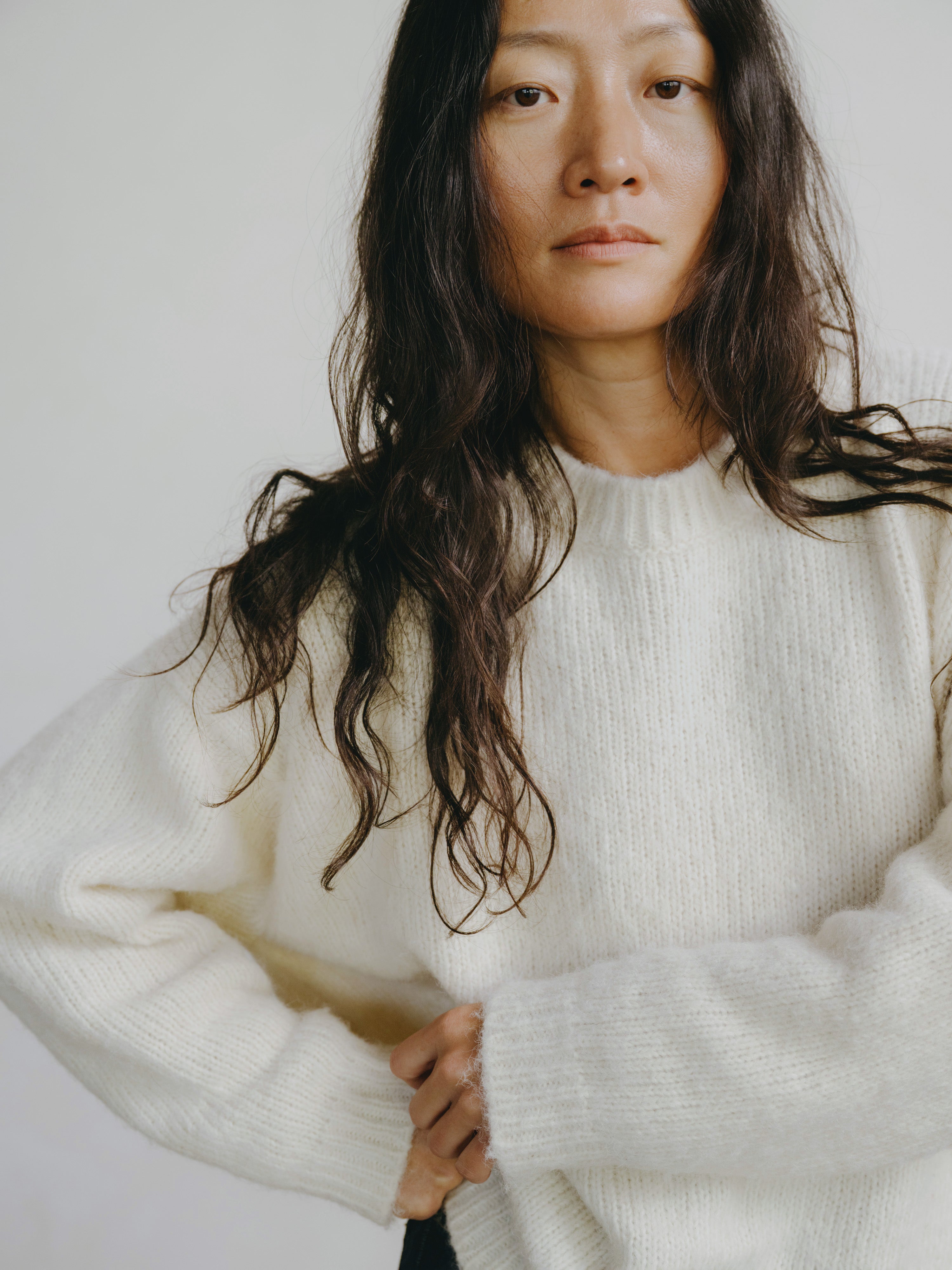 Chleo Crew, Alpaca Cotton, Cream