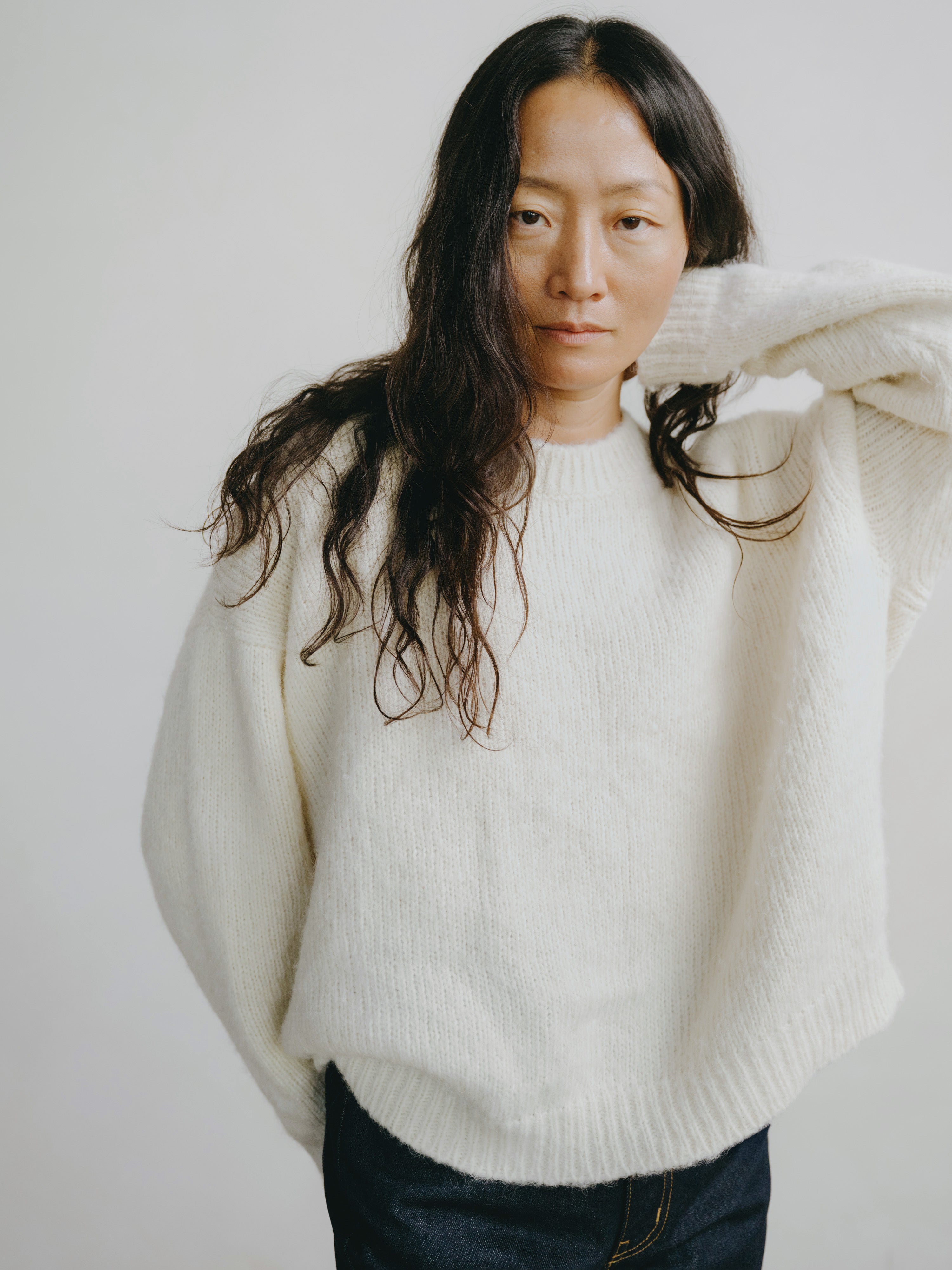 Chleo Crew, Alpaca Cotton, Cream