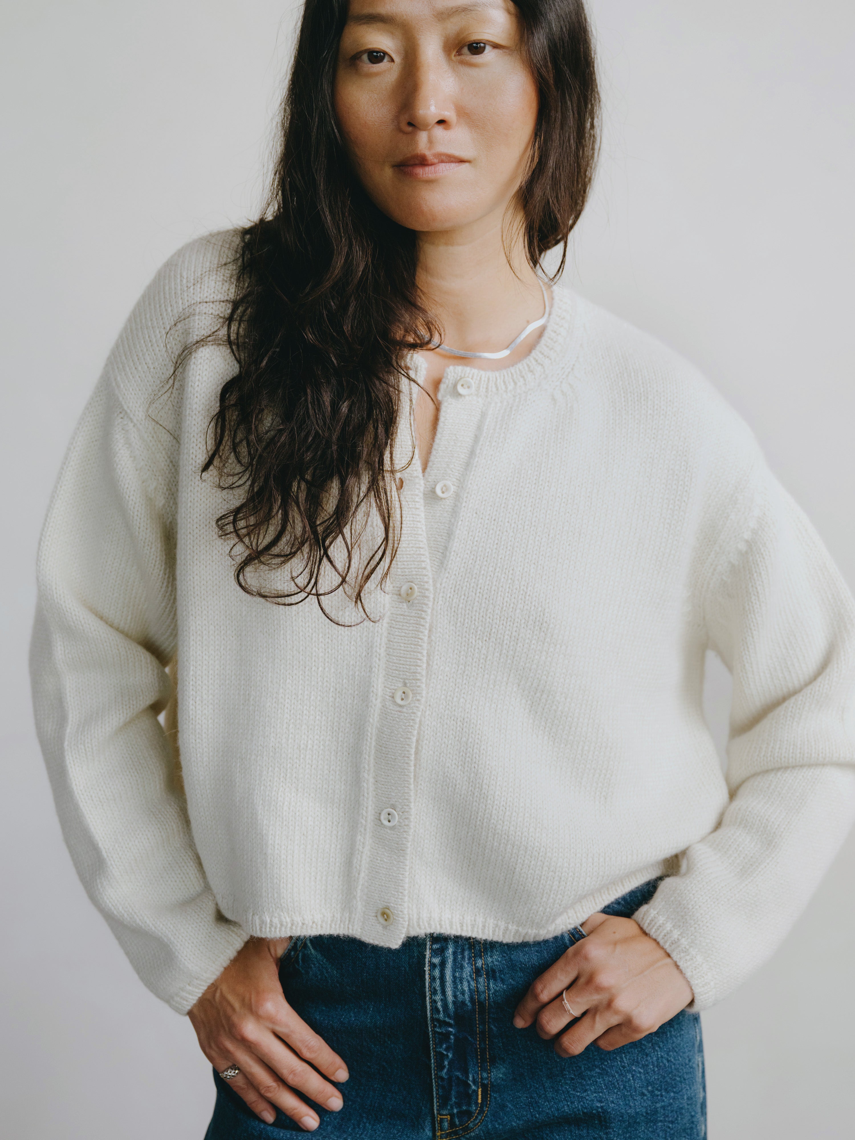 Everyday Cardigan, Baby Alpaca, Natural