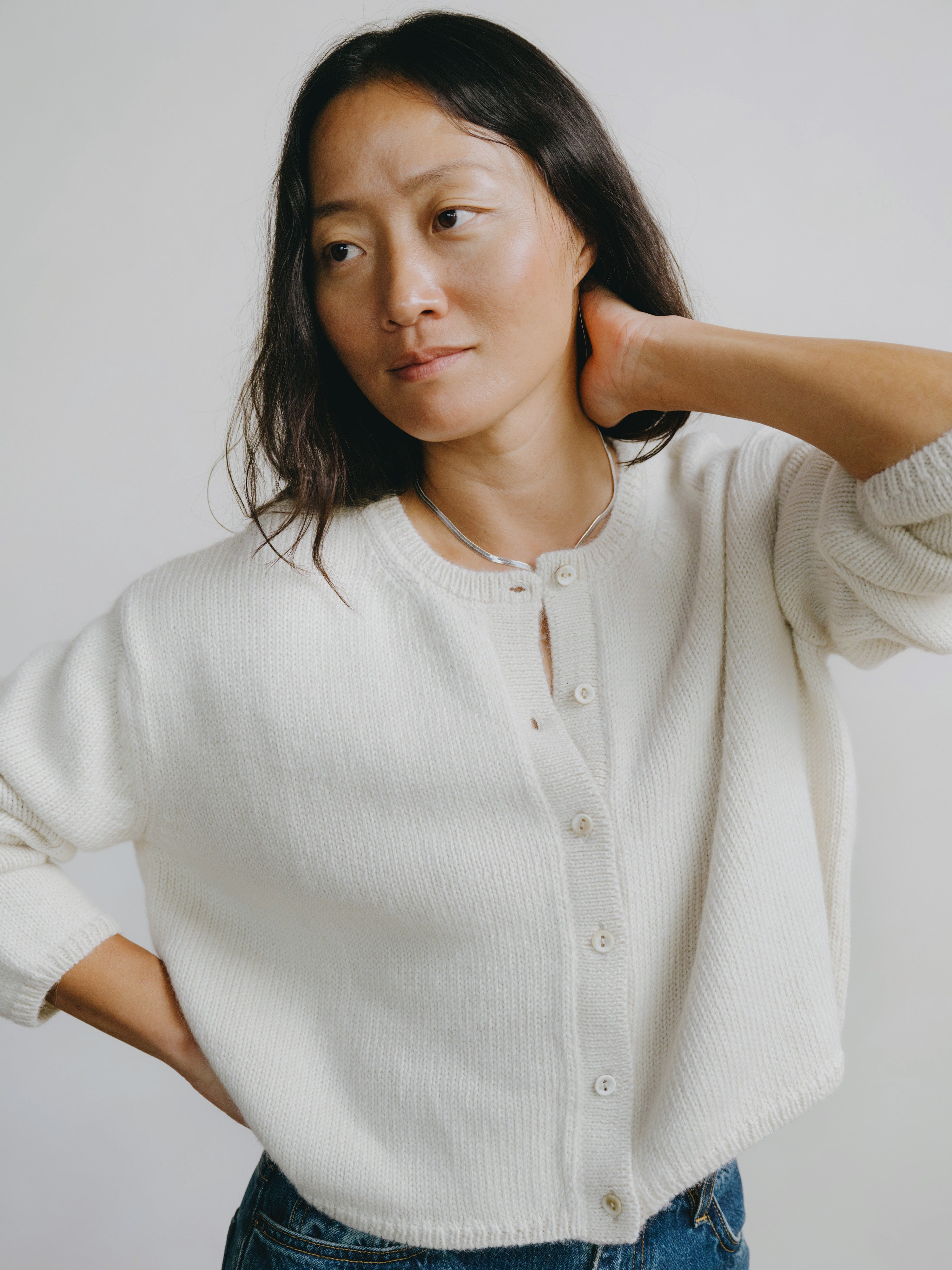 Everyday Cardigan, Baby Alpaca, Natural