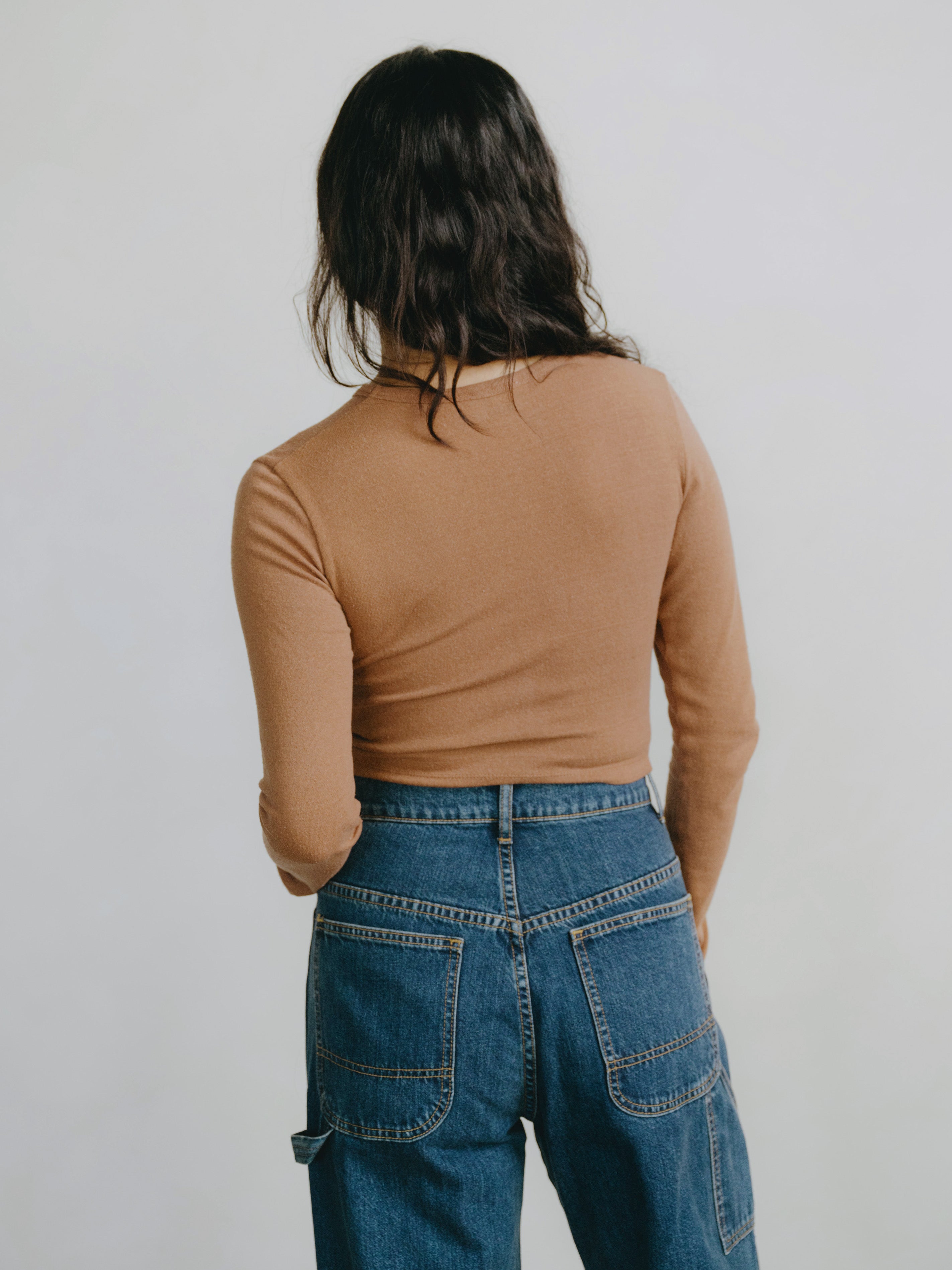 Lia Top, Regen Silk Noil Jersey, Terracotta