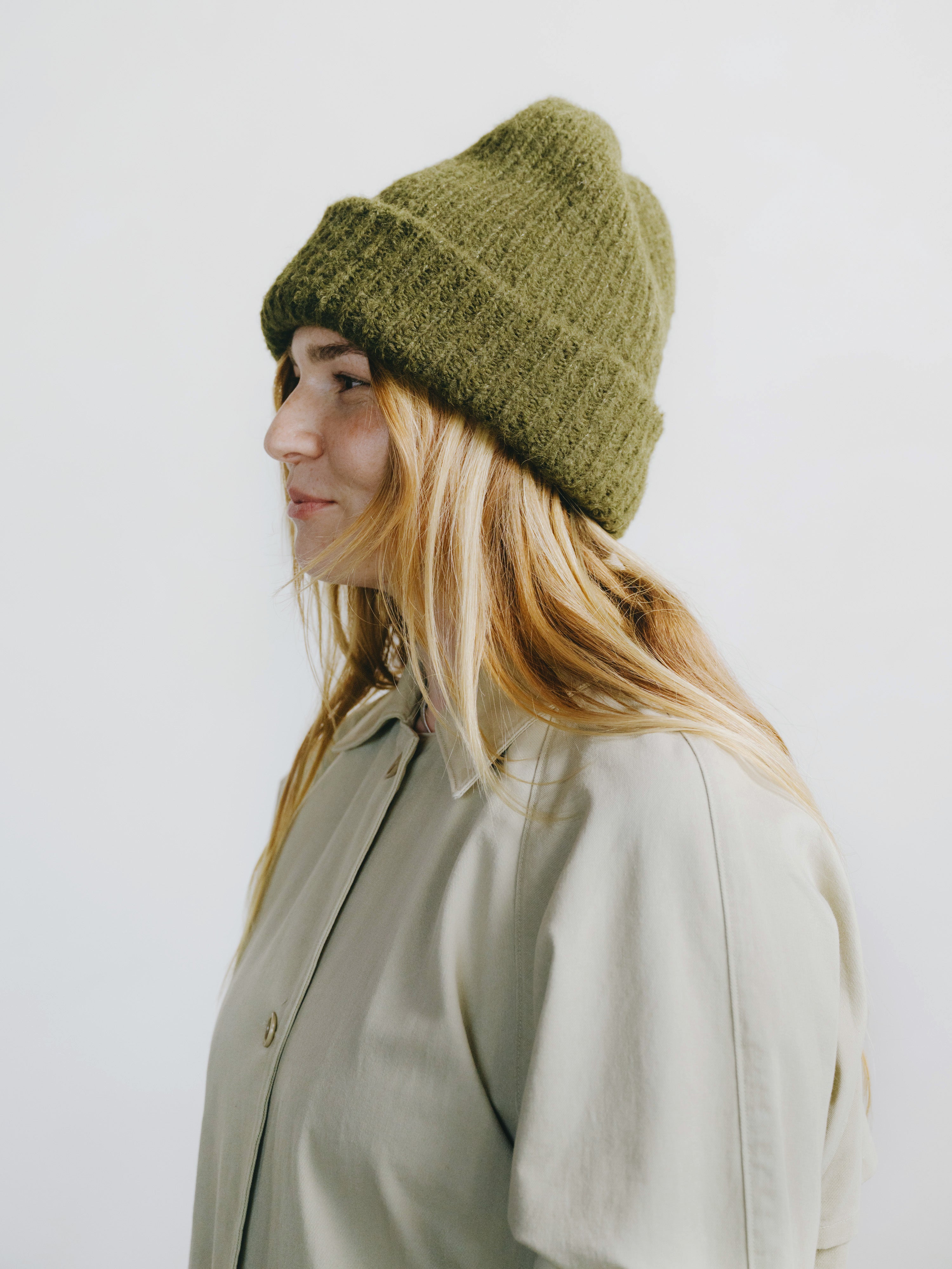 Sierra Beanie, Alpaca Blend, Olive