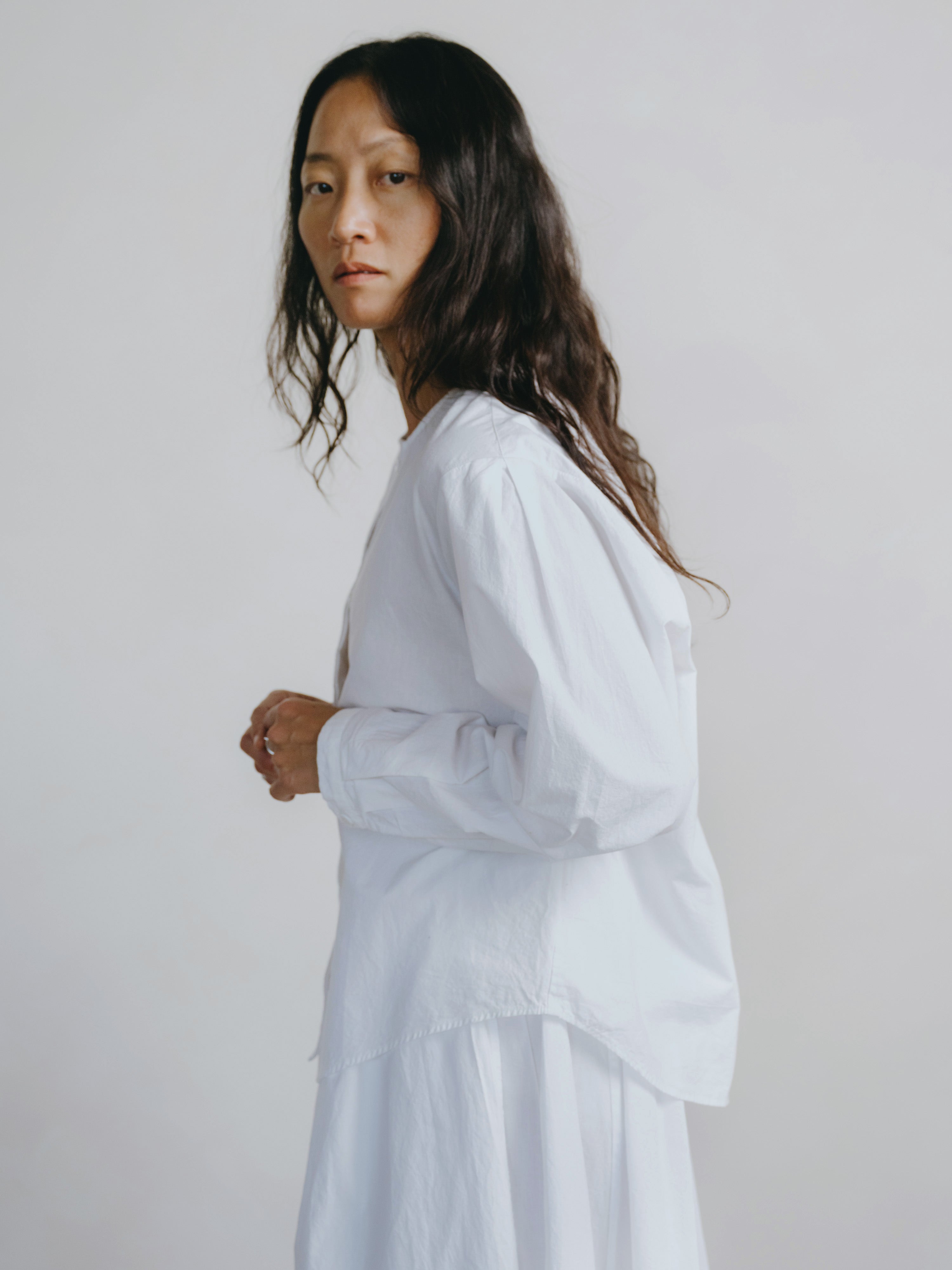 Cairo Shirt, Organic Batiste, Natural