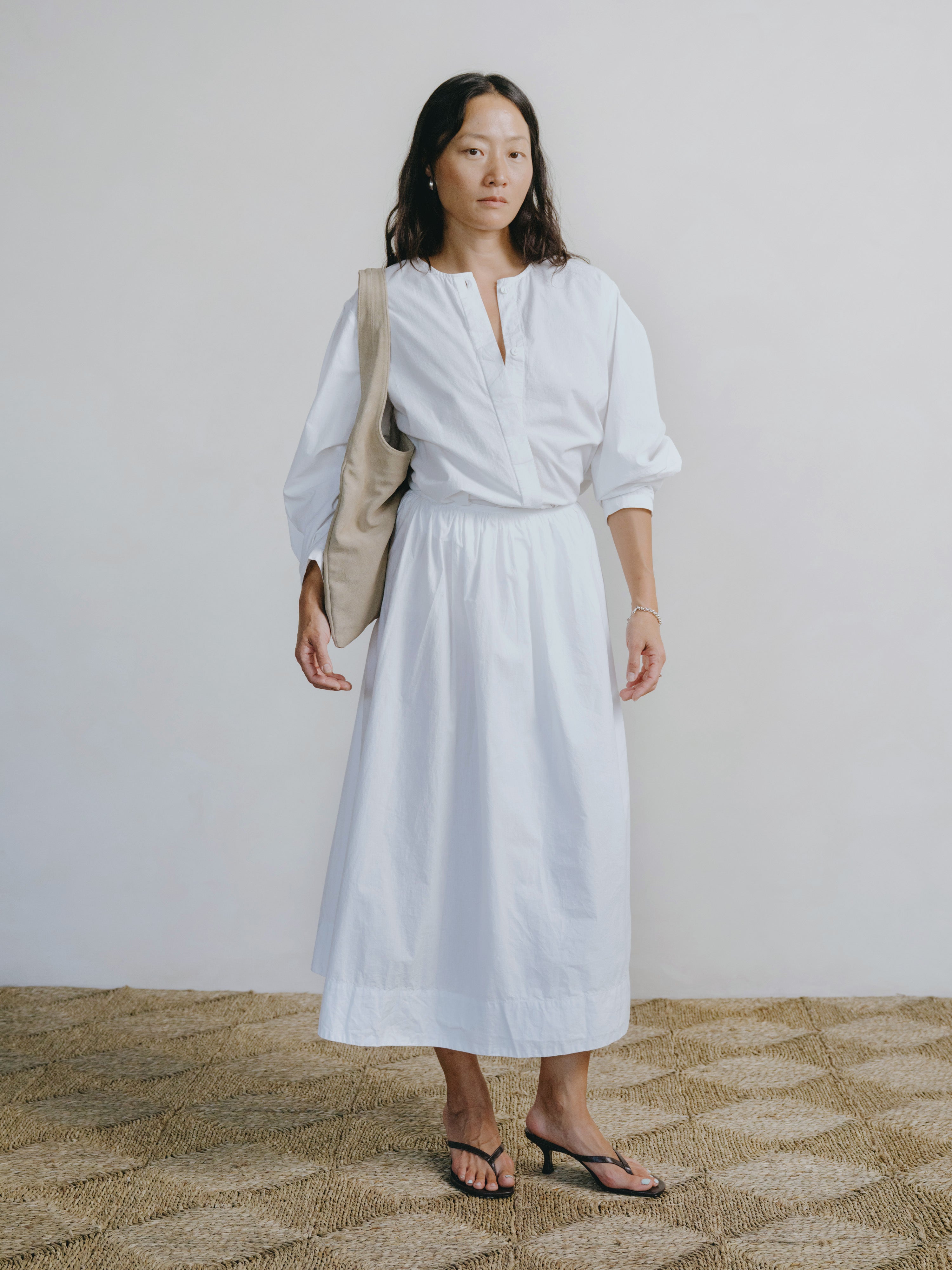 Ava Skirt, Organic Batiste, Natural