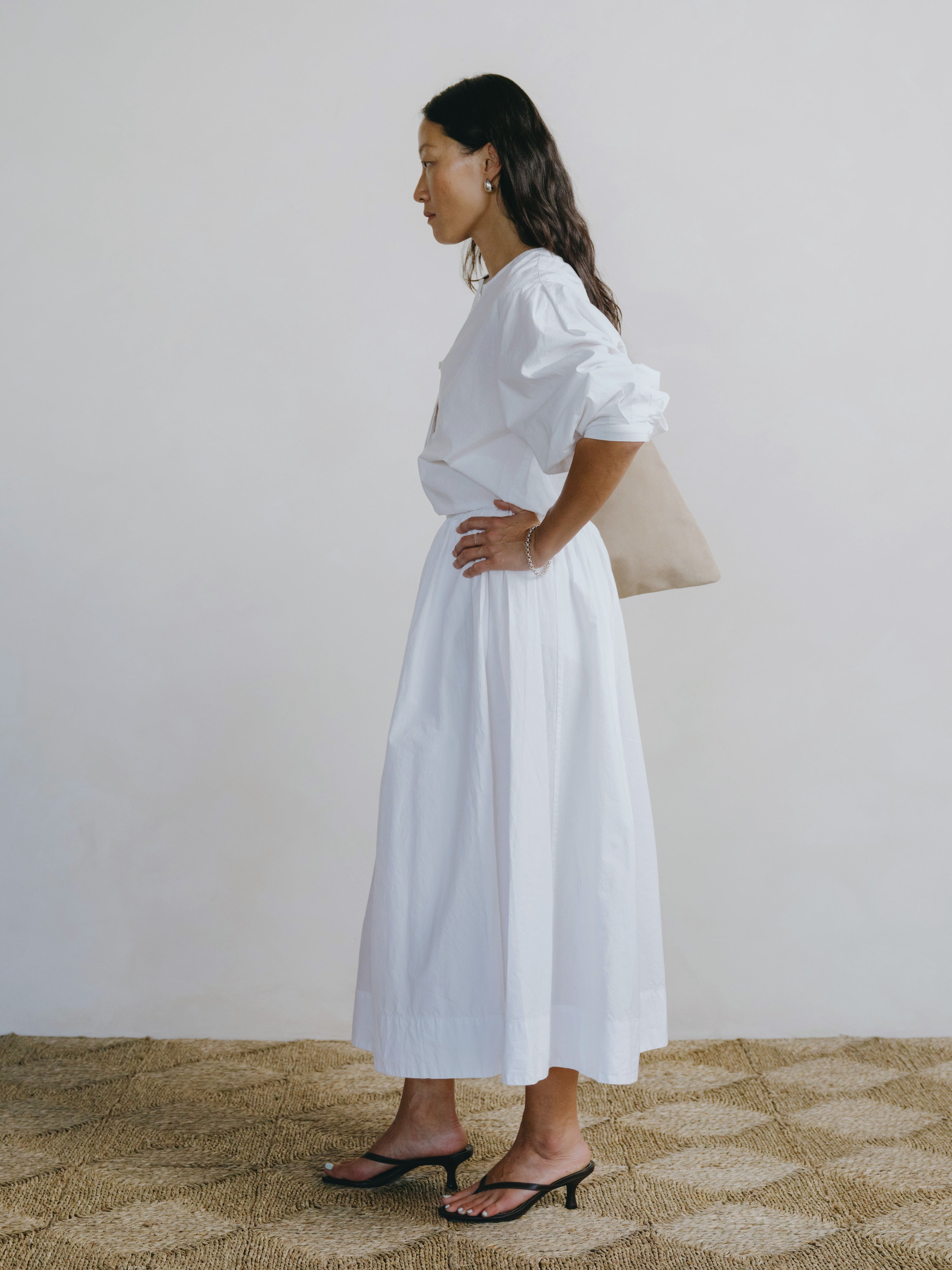 Ava Skirt, Organic Batiste, Natural