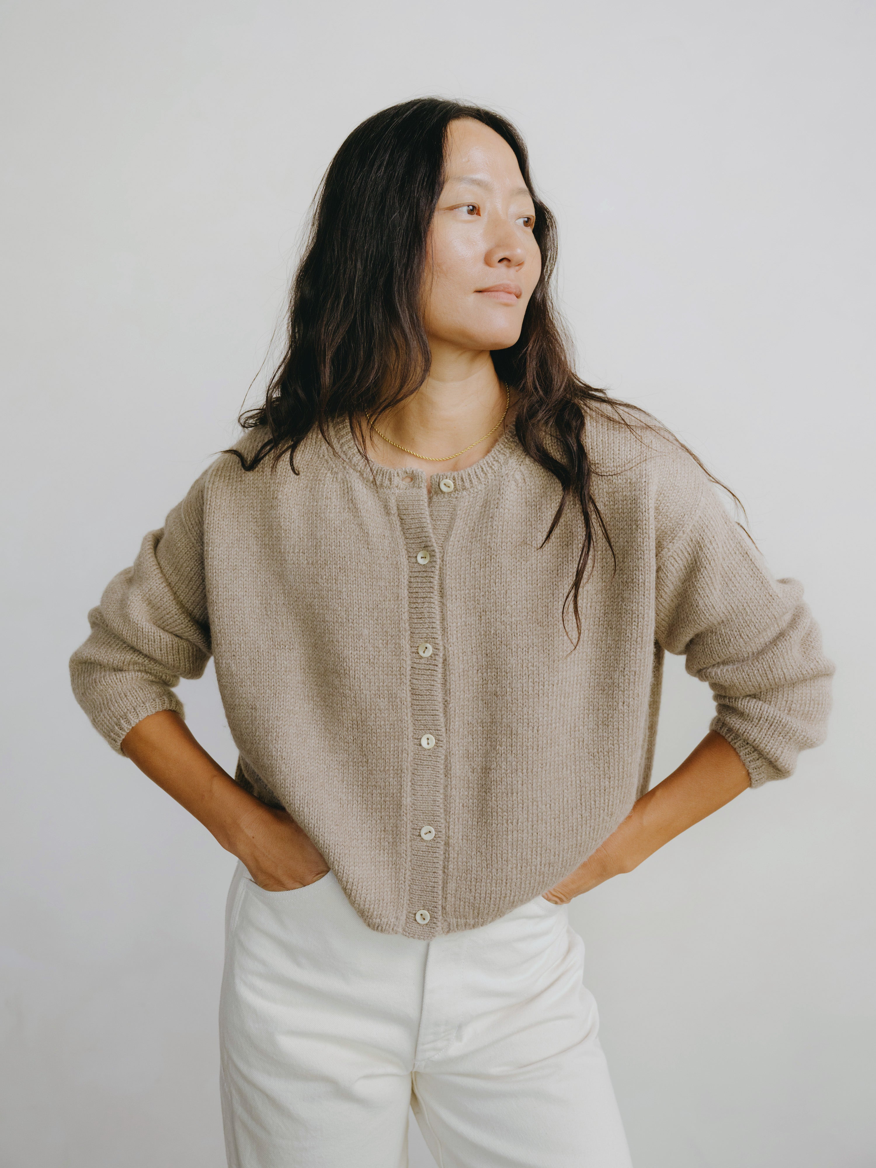 Everyday Cardigan, Baby Alpaca, Brush