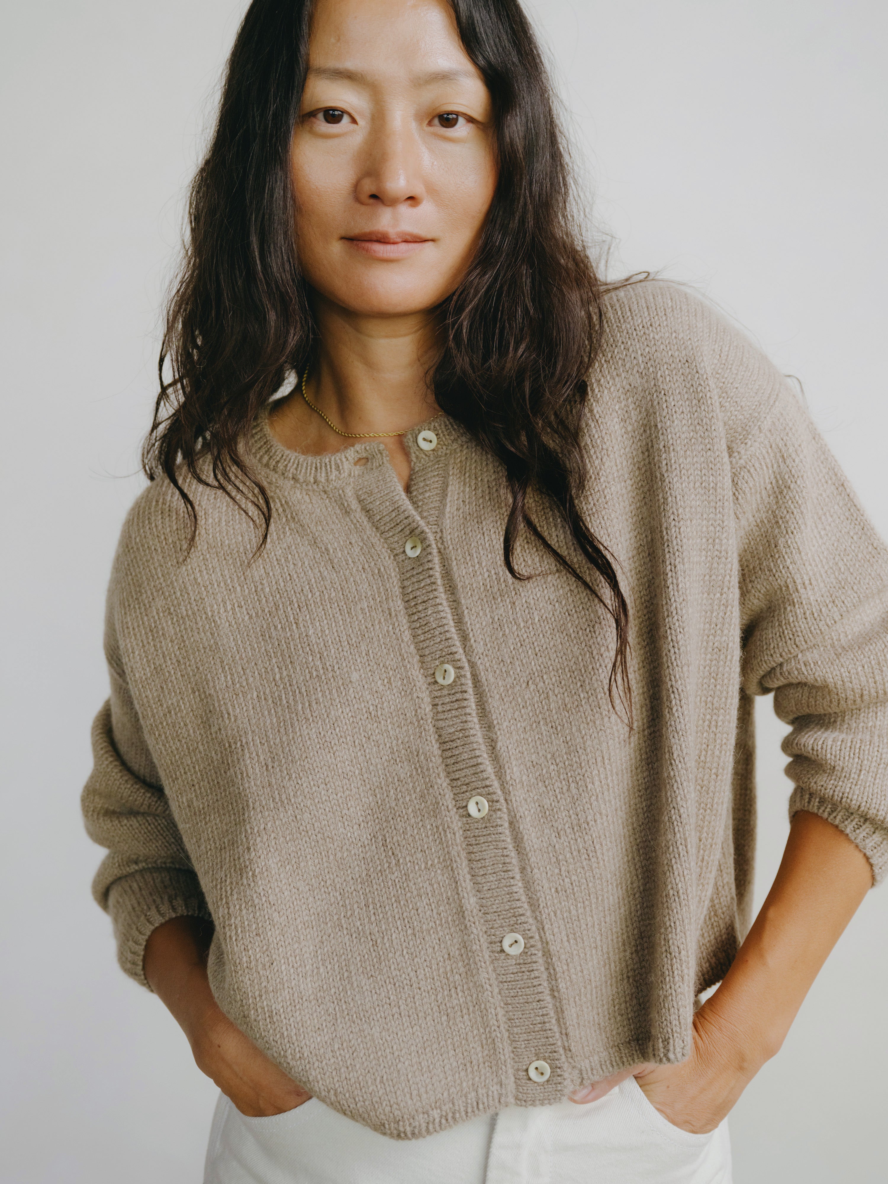 Everyday Cardigan, Baby Alpaca, Brush