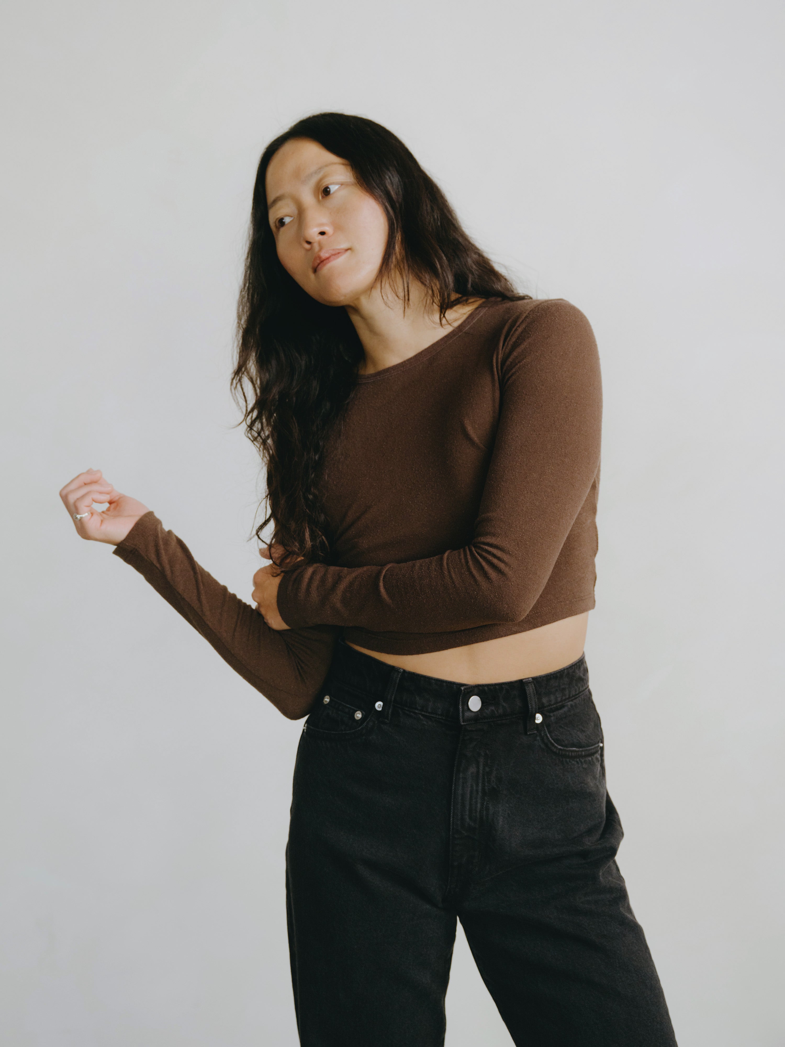 Lia Top, Regen Silk Noil Jersey, Manzanita